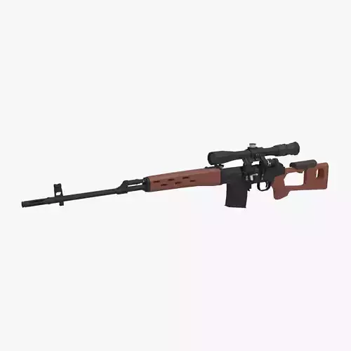 Dragunov Sniper Low-poly