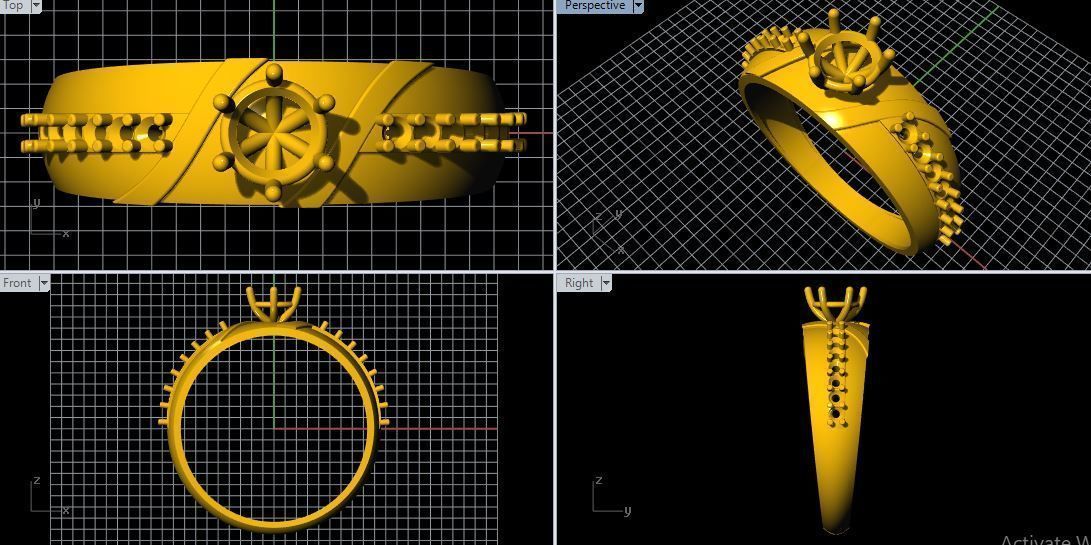 Diamond Ring 3dm file 3D print model_2