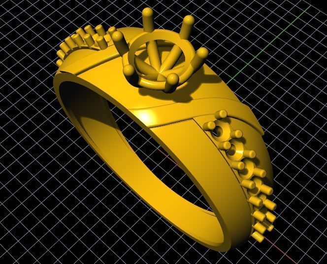 Diamond Ring 3dm file 3D print model_4