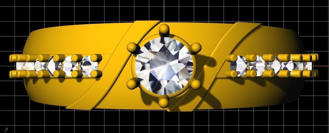 Diamond Ring 3dm file 3D print model_5