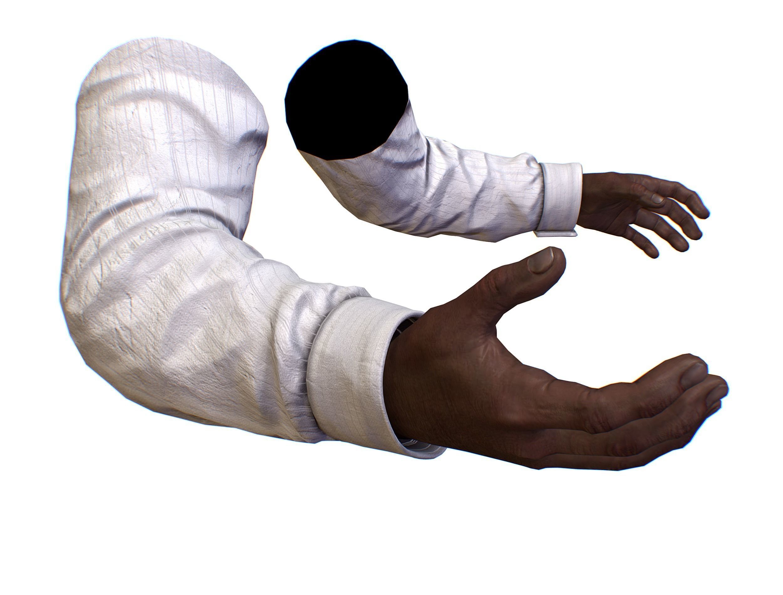 First Person Arms shirt FPS RIGGED animated Low-poly 3D model_8