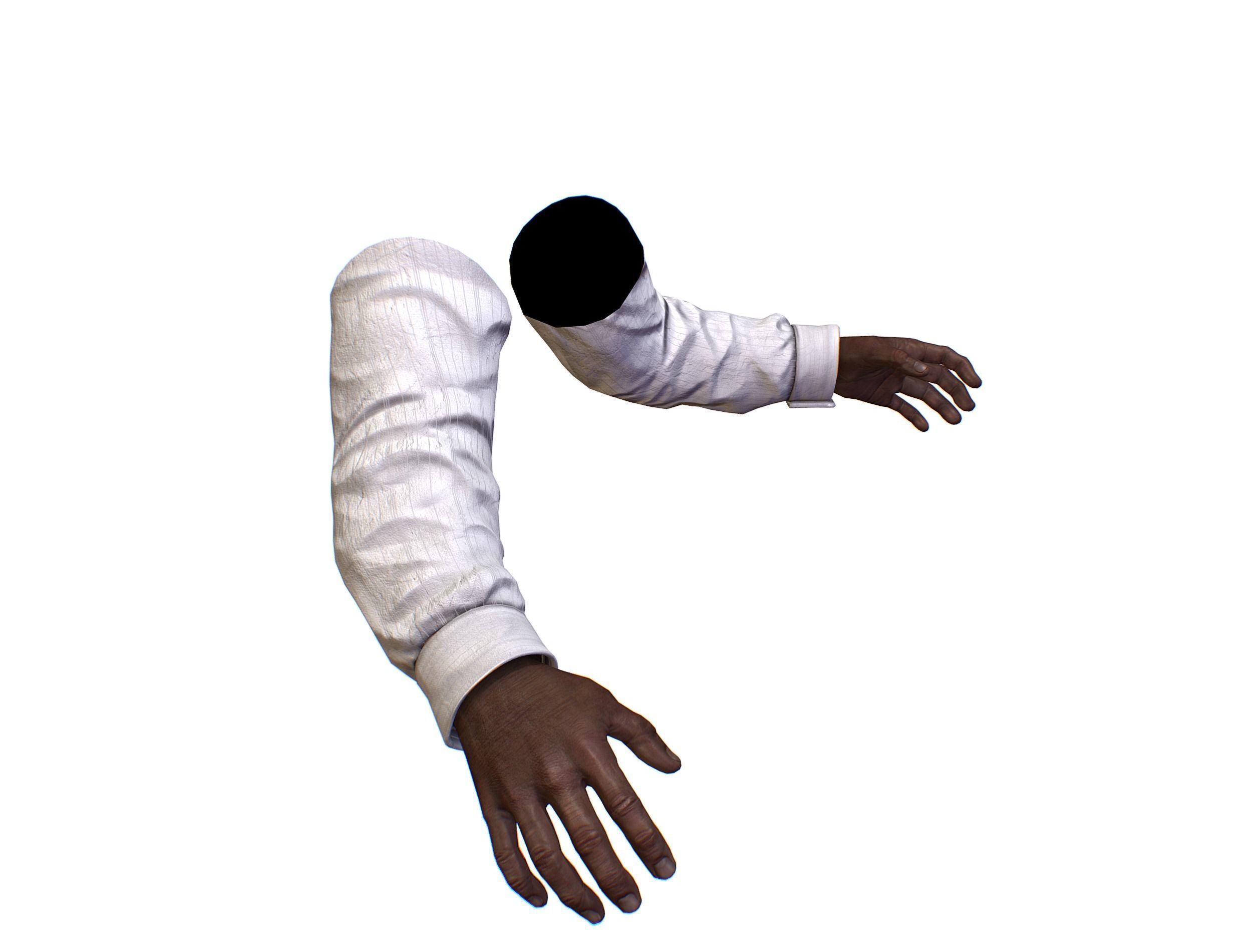 First Person Arms shirt FPS RIGGED animated Low-poly 3D model_5