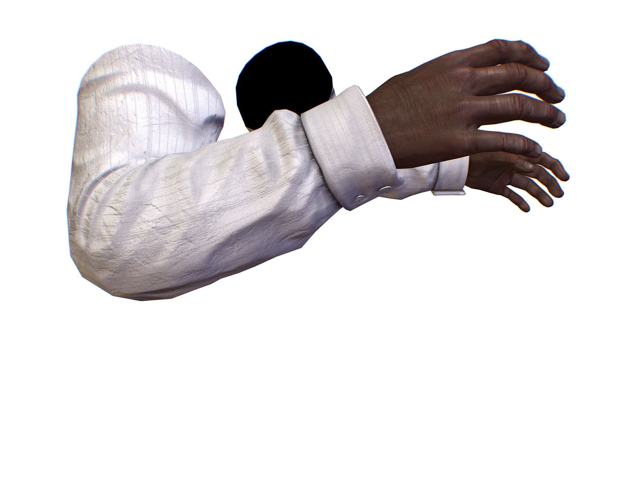 First Person Arms shirt FPS RIGGED animated Low-poly 3D model_2