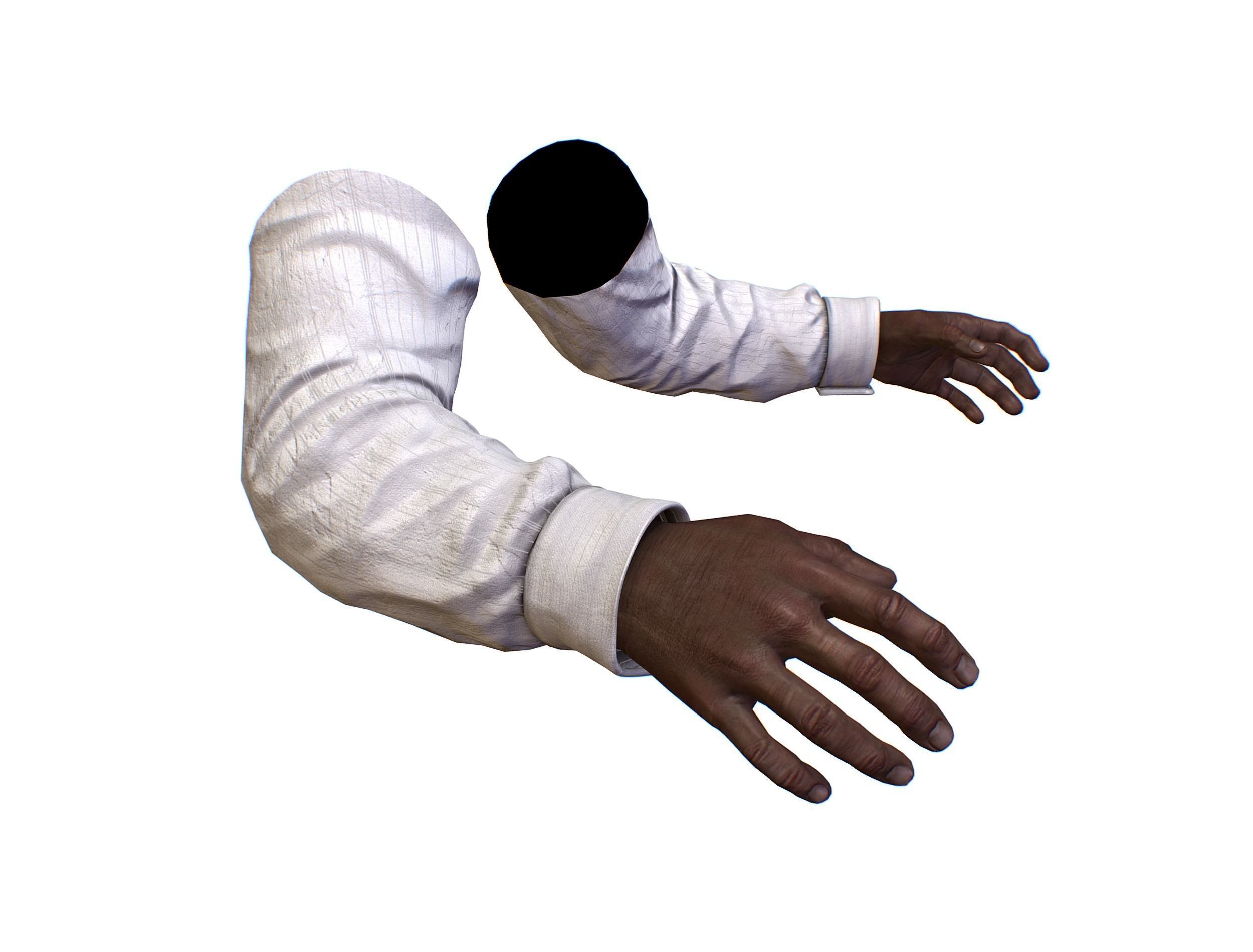 First Person Arms shirt FPS RIGGED animated Low-poly 3D model_22