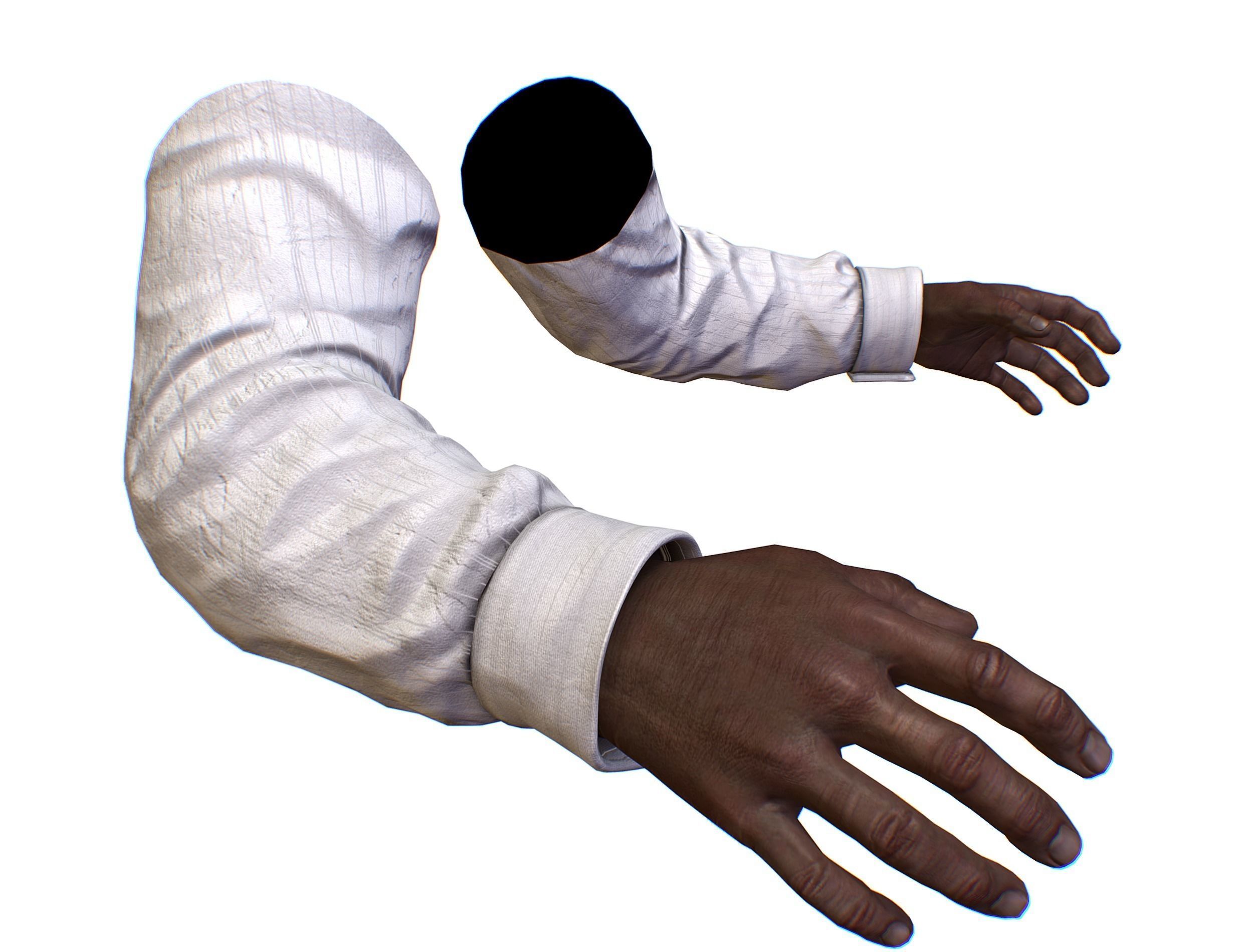 First Person Arms shirt FPS RIGGED animated Low-poly 3D model_4