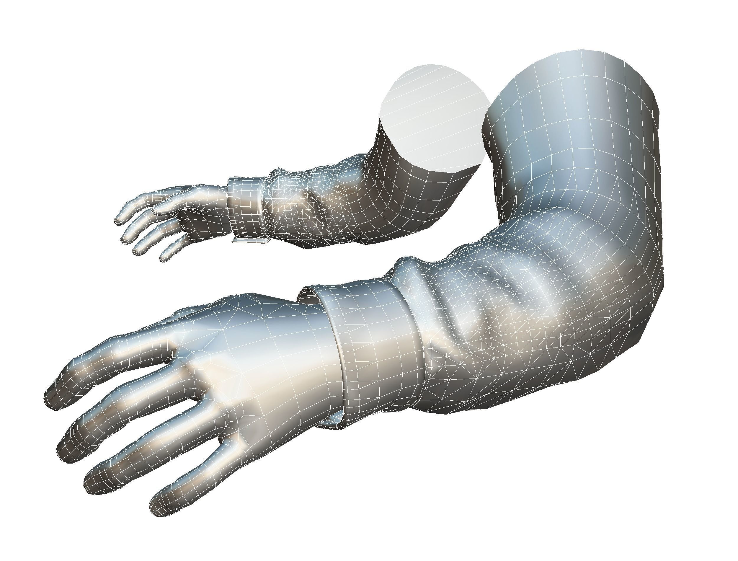 First Person Arms shirt FPS RIGGED animated Low-poly 3D model_62