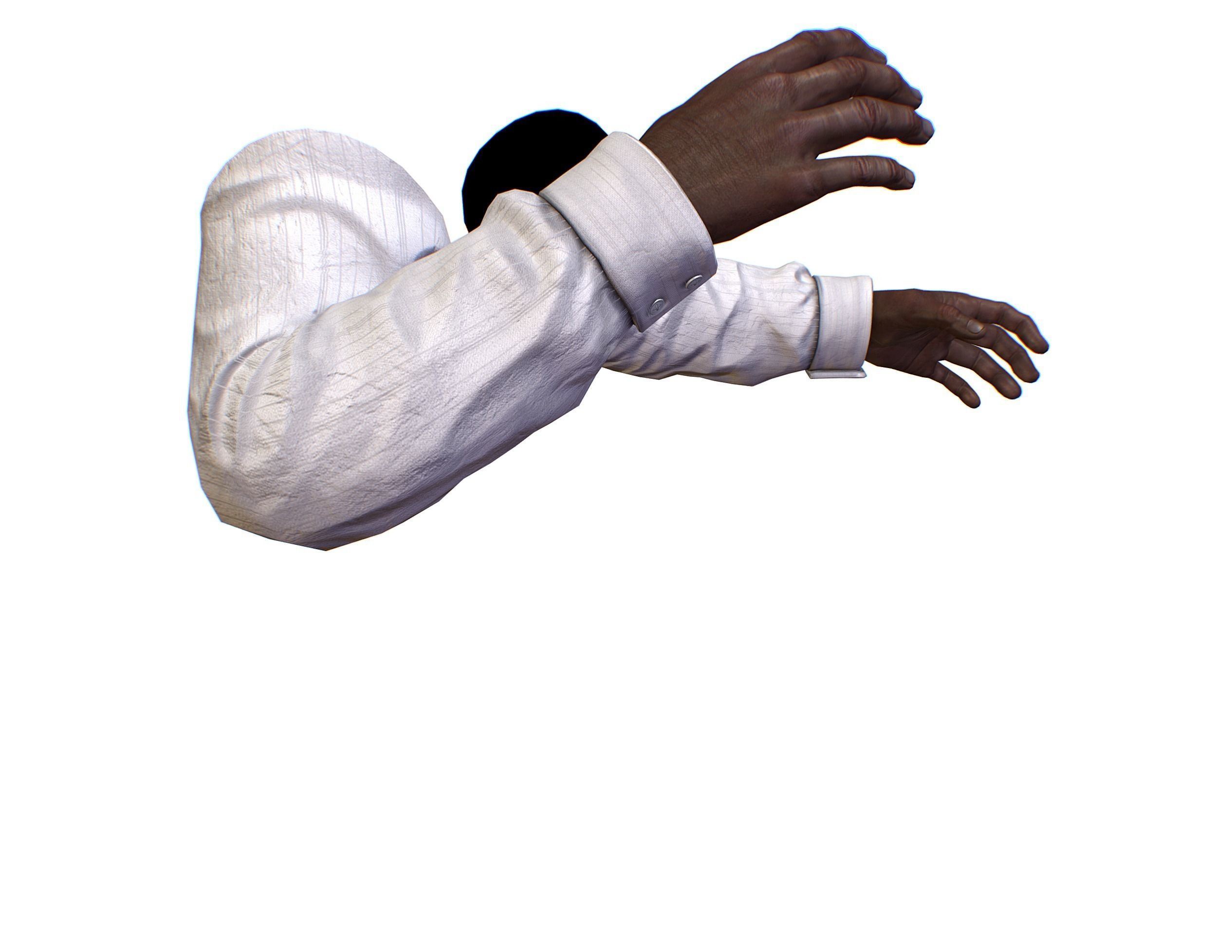 First Person Arms shirt FPS RIGGED animated Low-poly 3D model_3