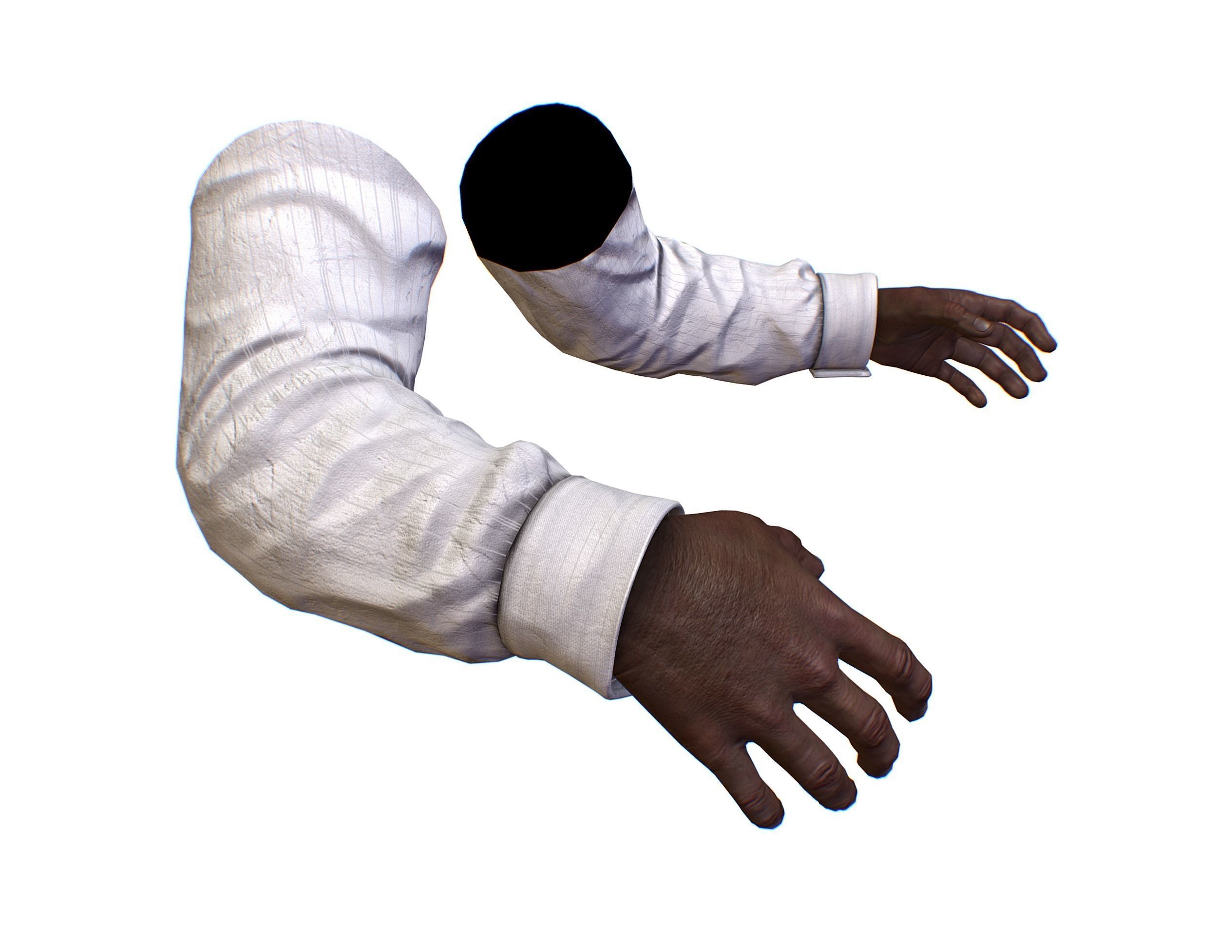 First Person Arms shirt FPS RIGGED animated Low-poly 3D model_16