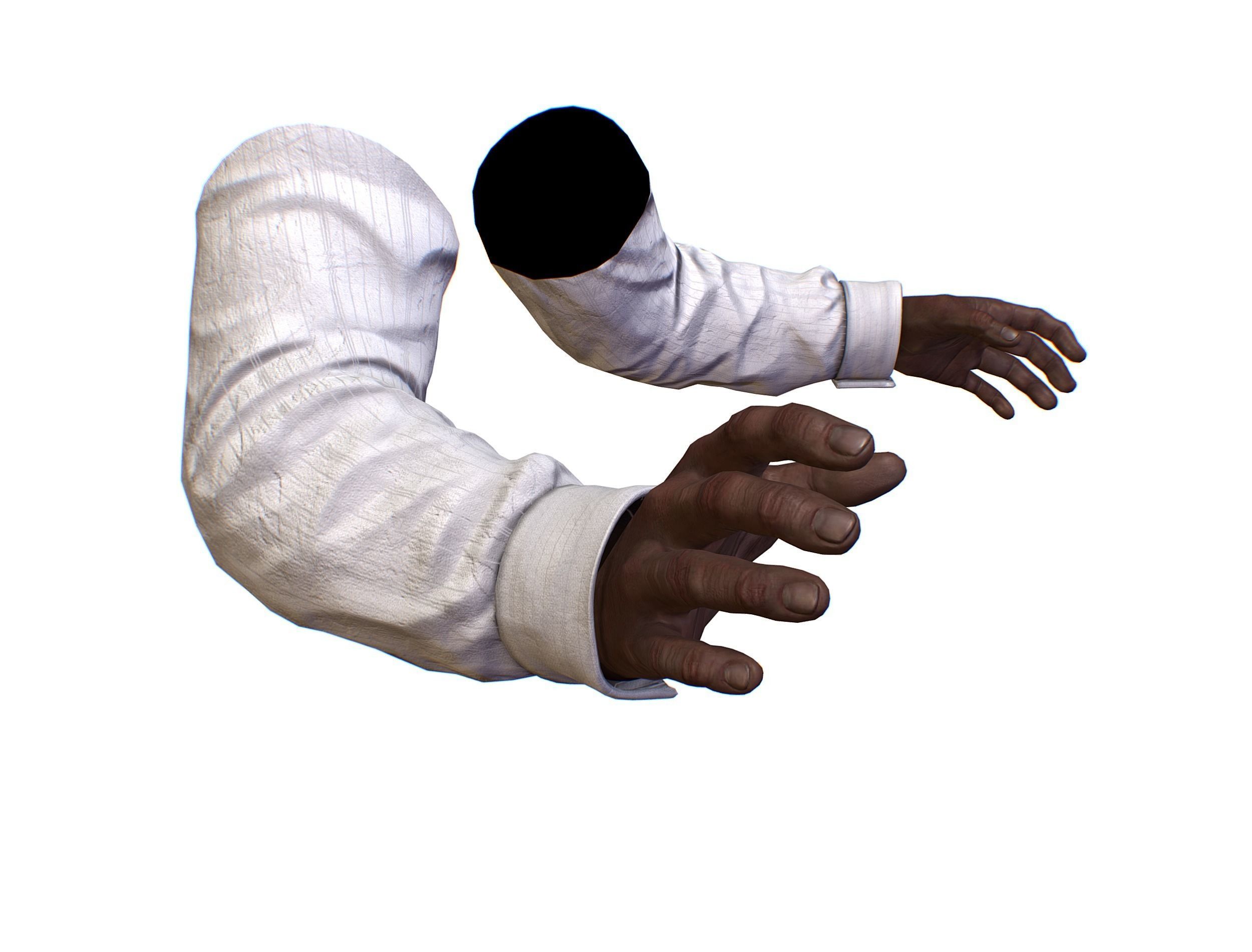 First Person Arms shirt FPS RIGGED animated Low-poly 3D model_17