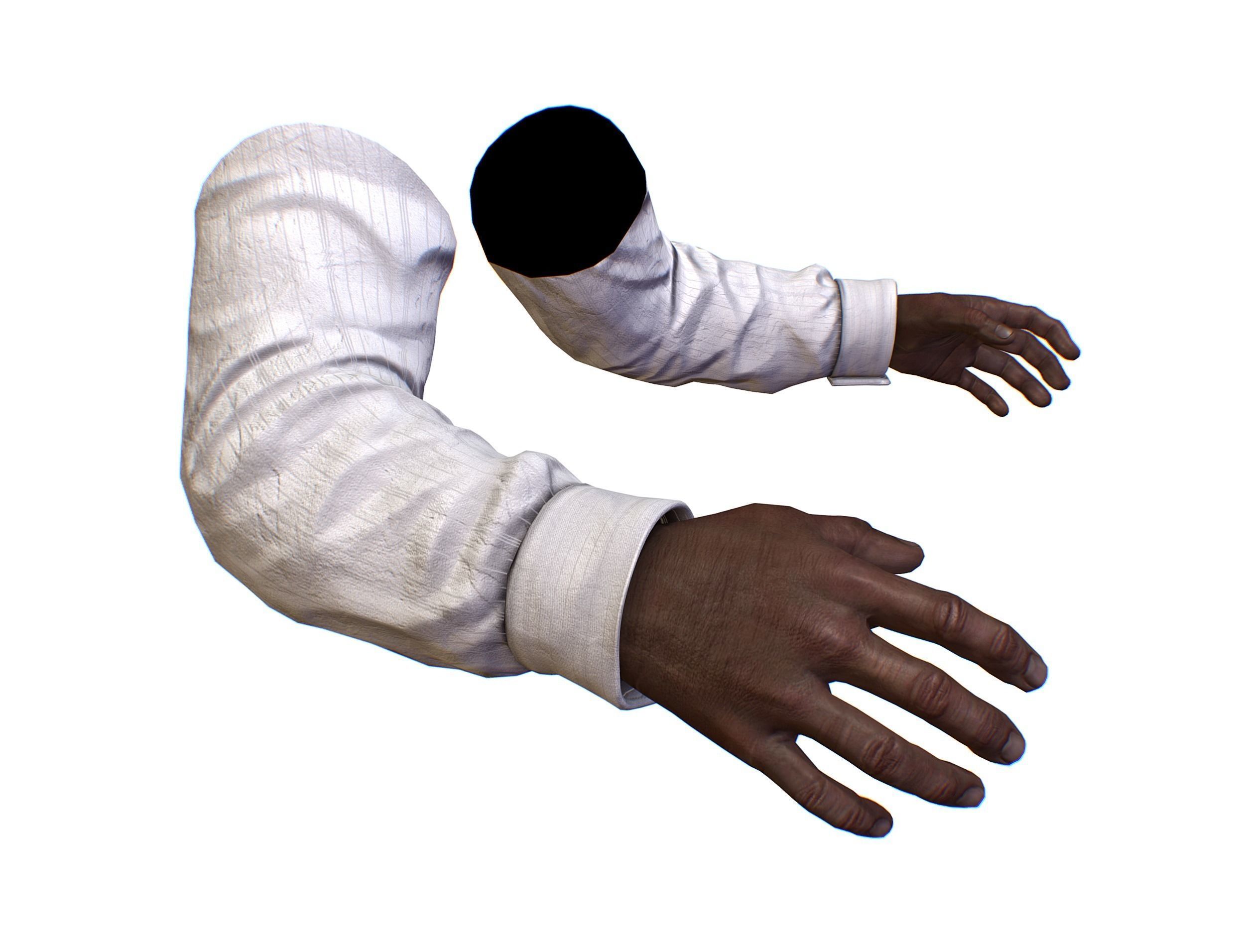 First Person Arms shirt FPS RIGGED animated Low-poly 3D model_15