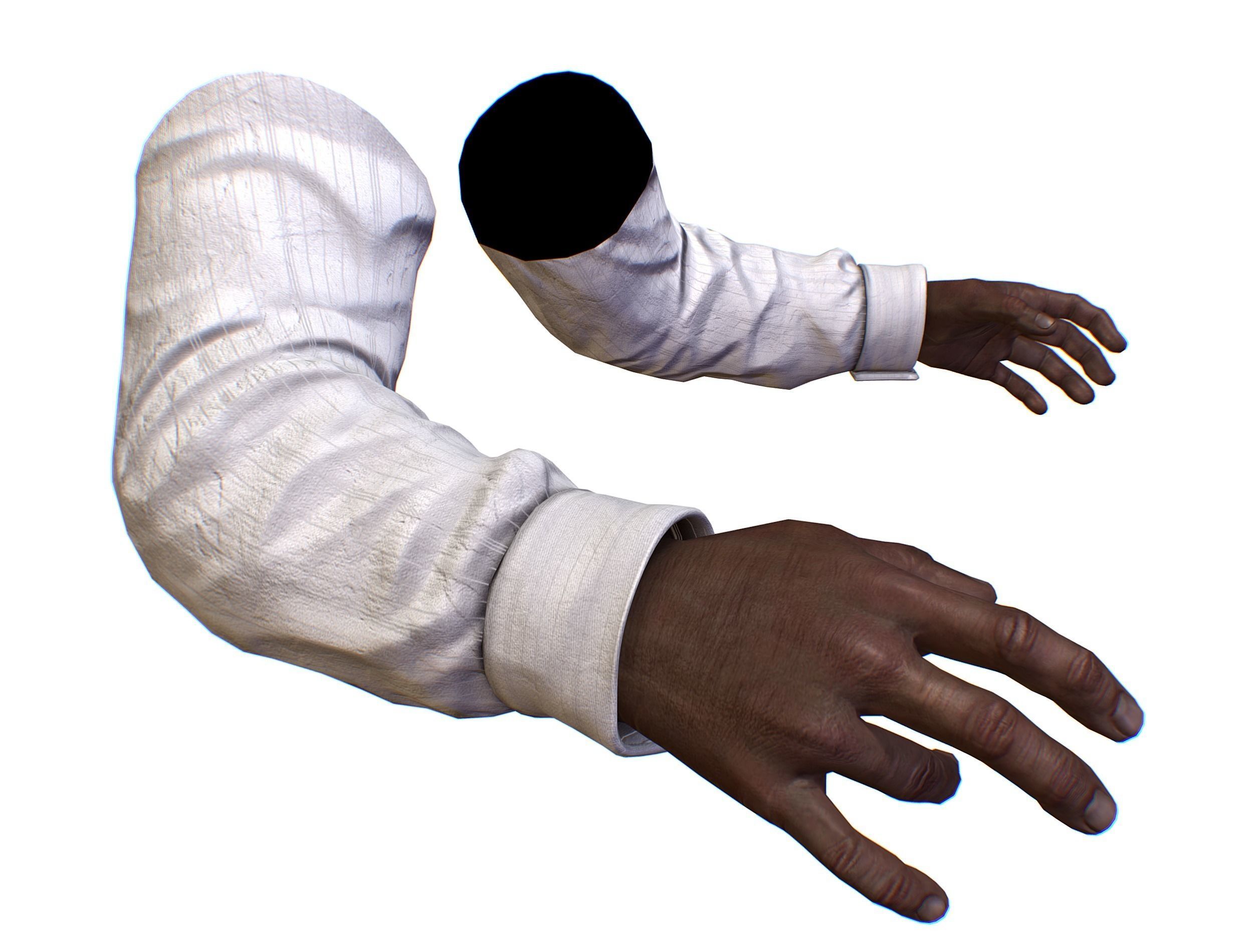 First Person Arms shirt FPS RIGGED animated Low-poly 3D model_31