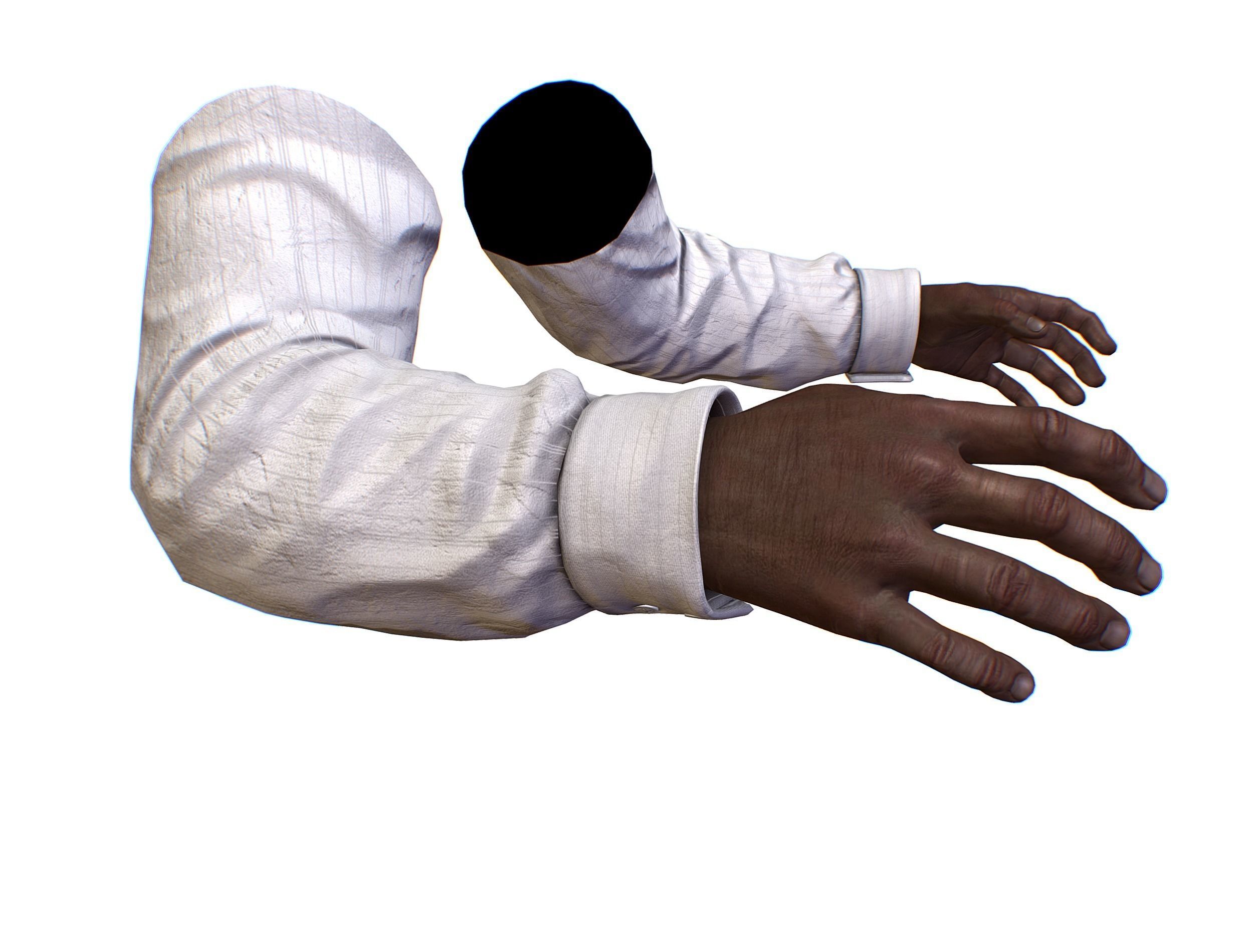 First Person Arms shirt FPS RIGGED animated Low-poly 3D model_1