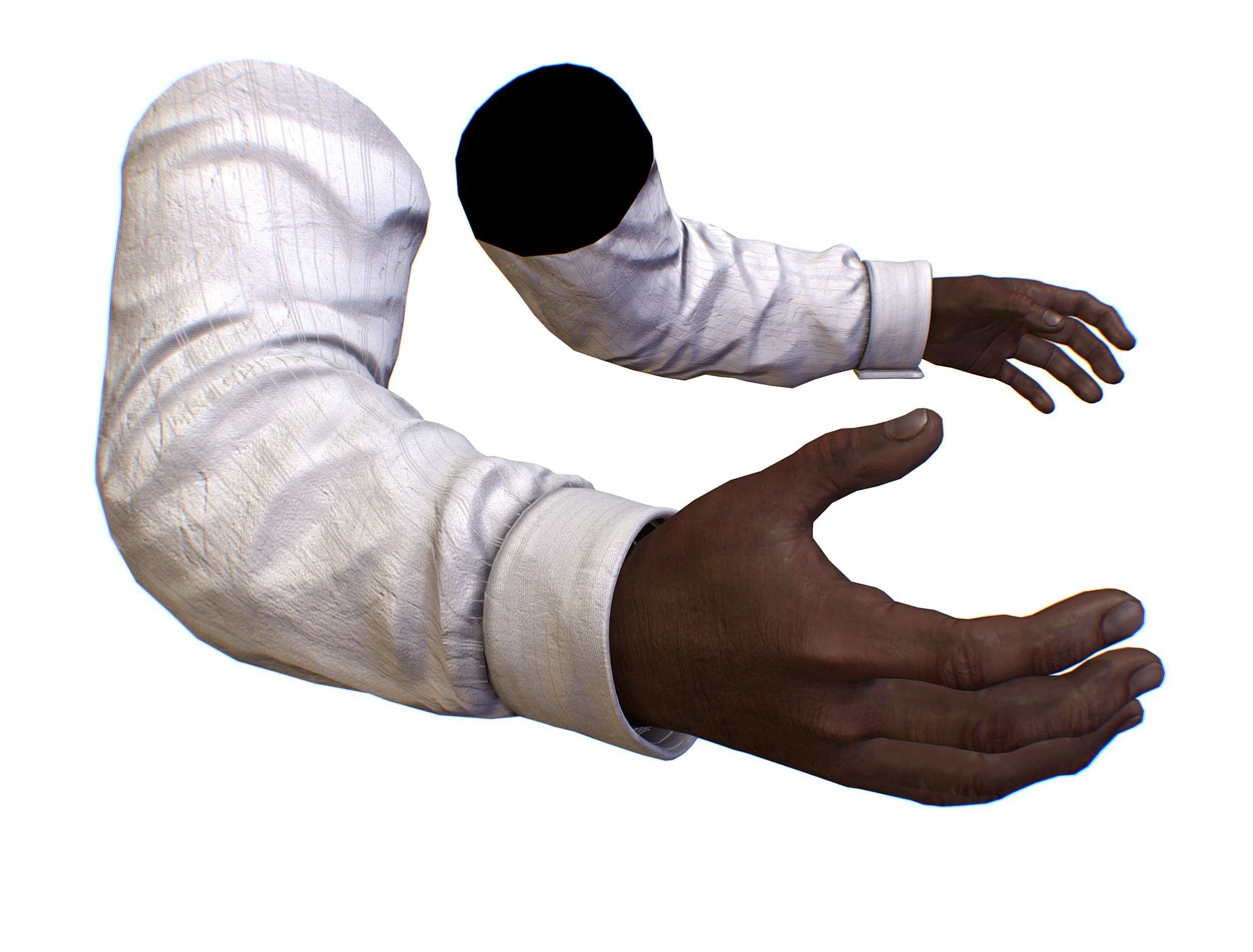 First Person Arms shirt FPS RIGGED animated Low-poly 3D model_10