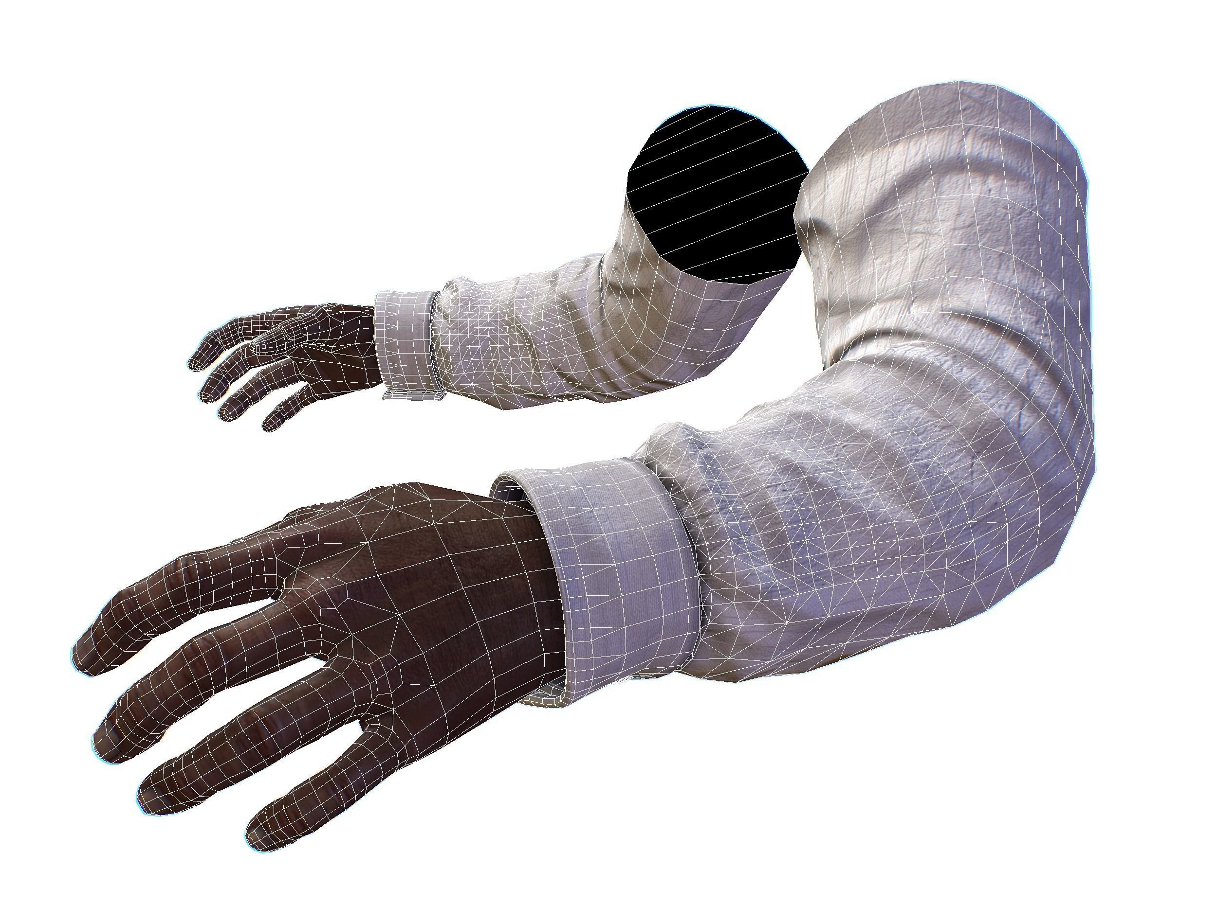 First Person Arms shirt FPS RIGGED animated Low-poly 3D model_61