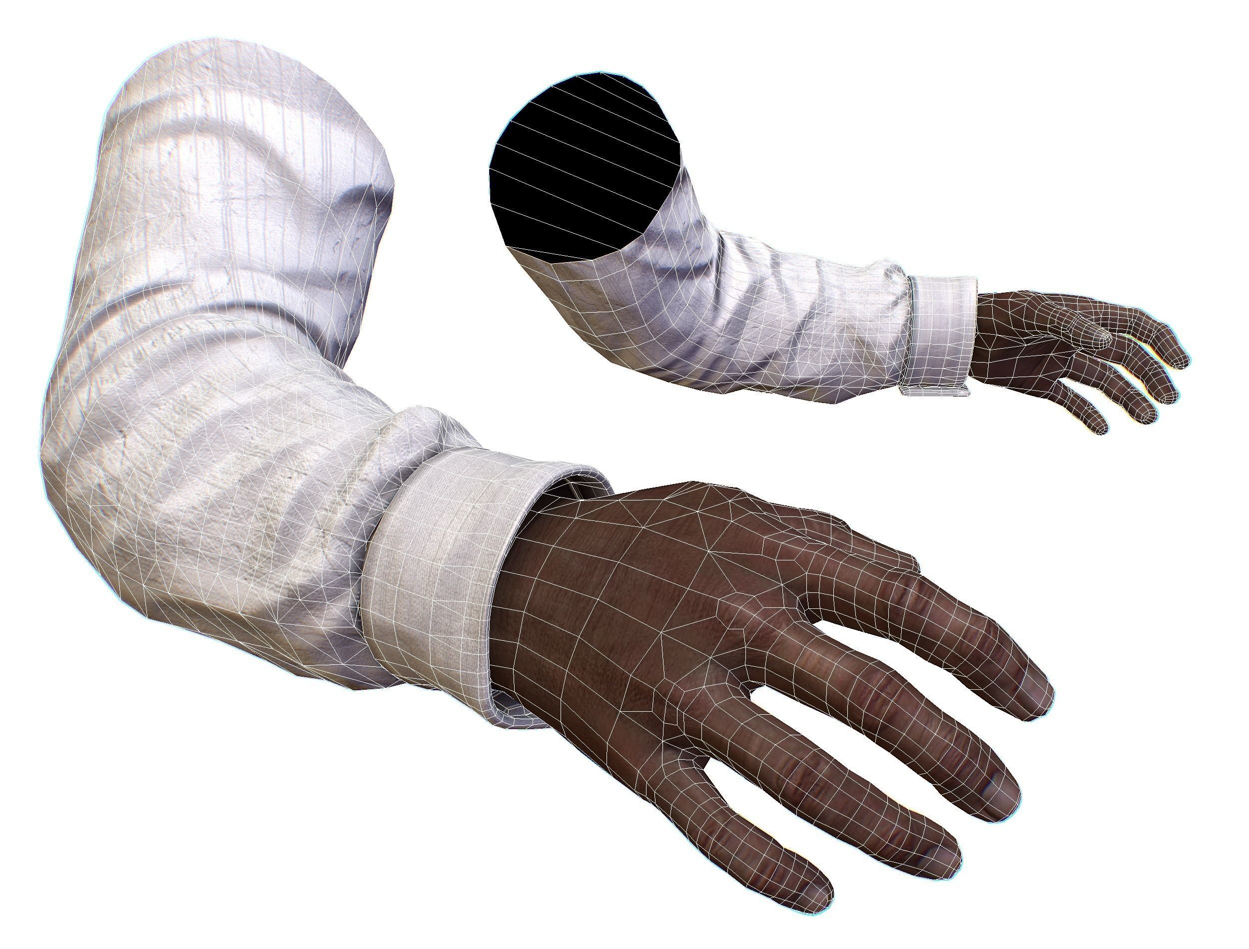 First Person Arms shirt FPS RIGGED animated Low-poly 3D model_59