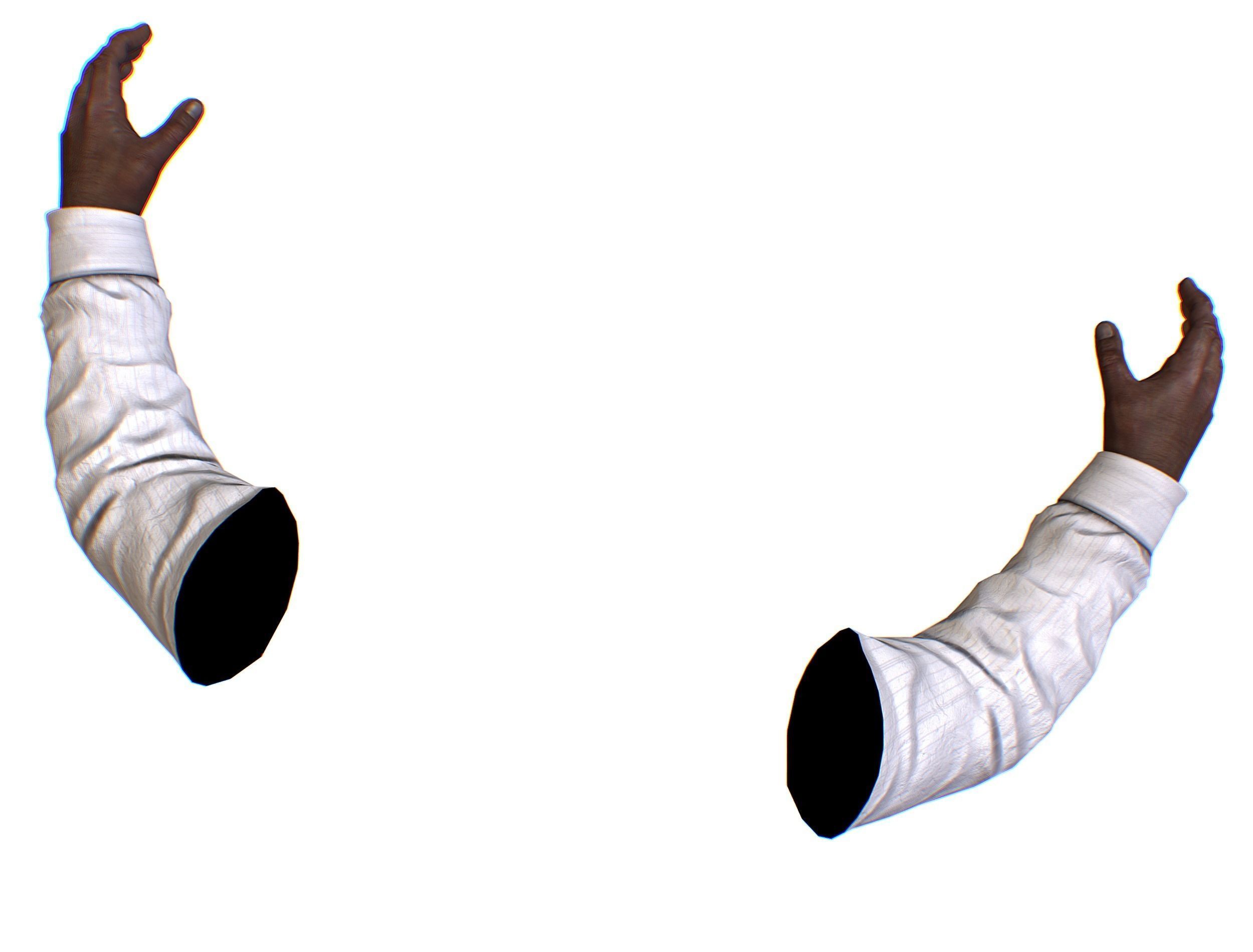 First Person Arms shirt FPS RIGGED animated Low-poly 3D model_57