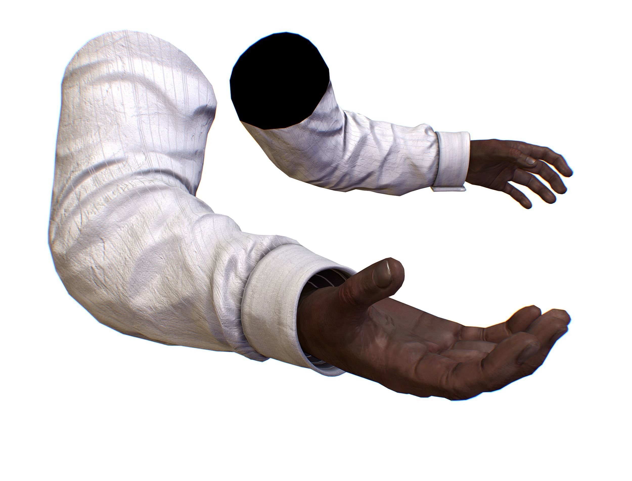 First Person Arms shirt FPS RIGGED animated Low-poly 3D model_9