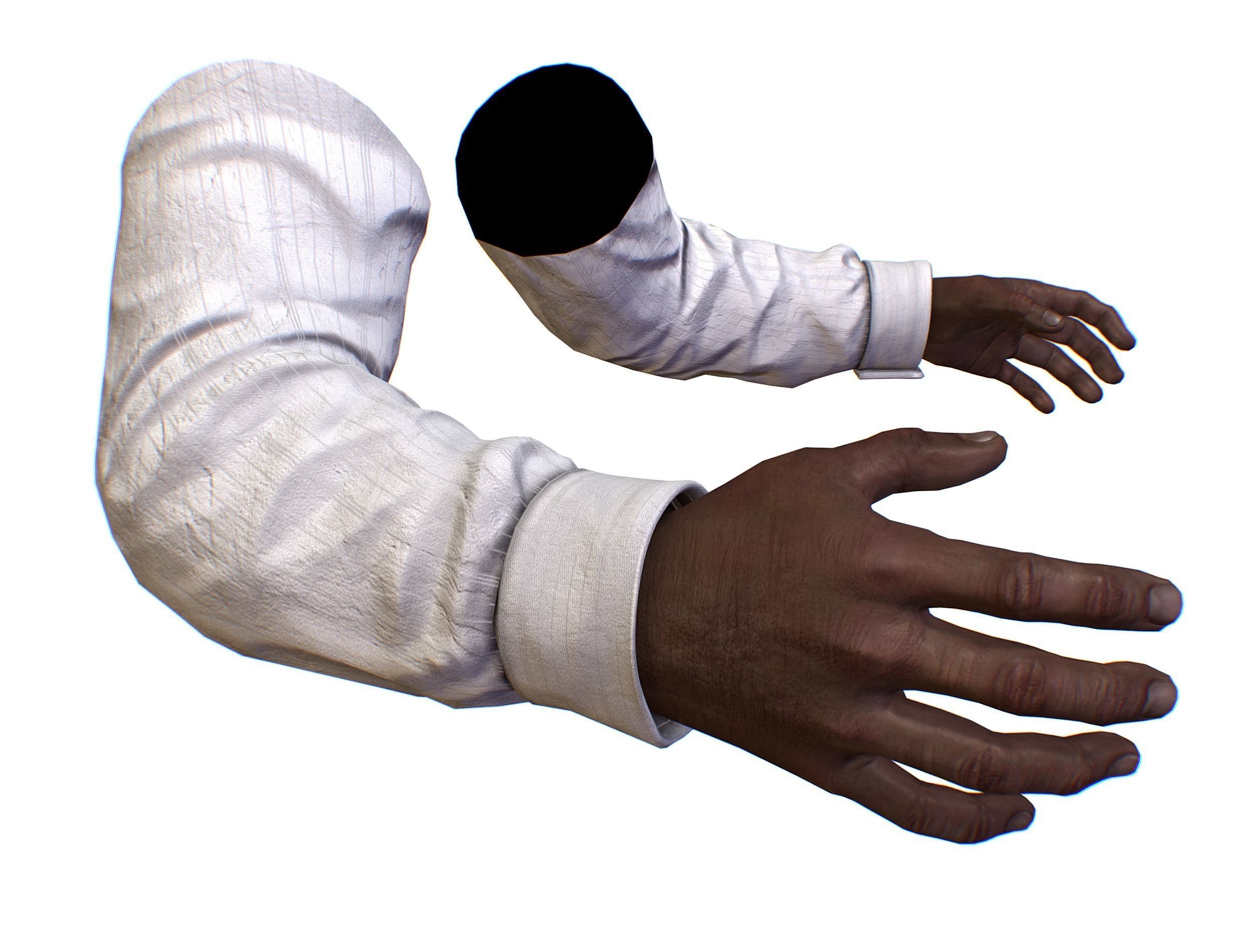 First Person Arms shirt FPS RIGGED animated Low-poly 3D model_7