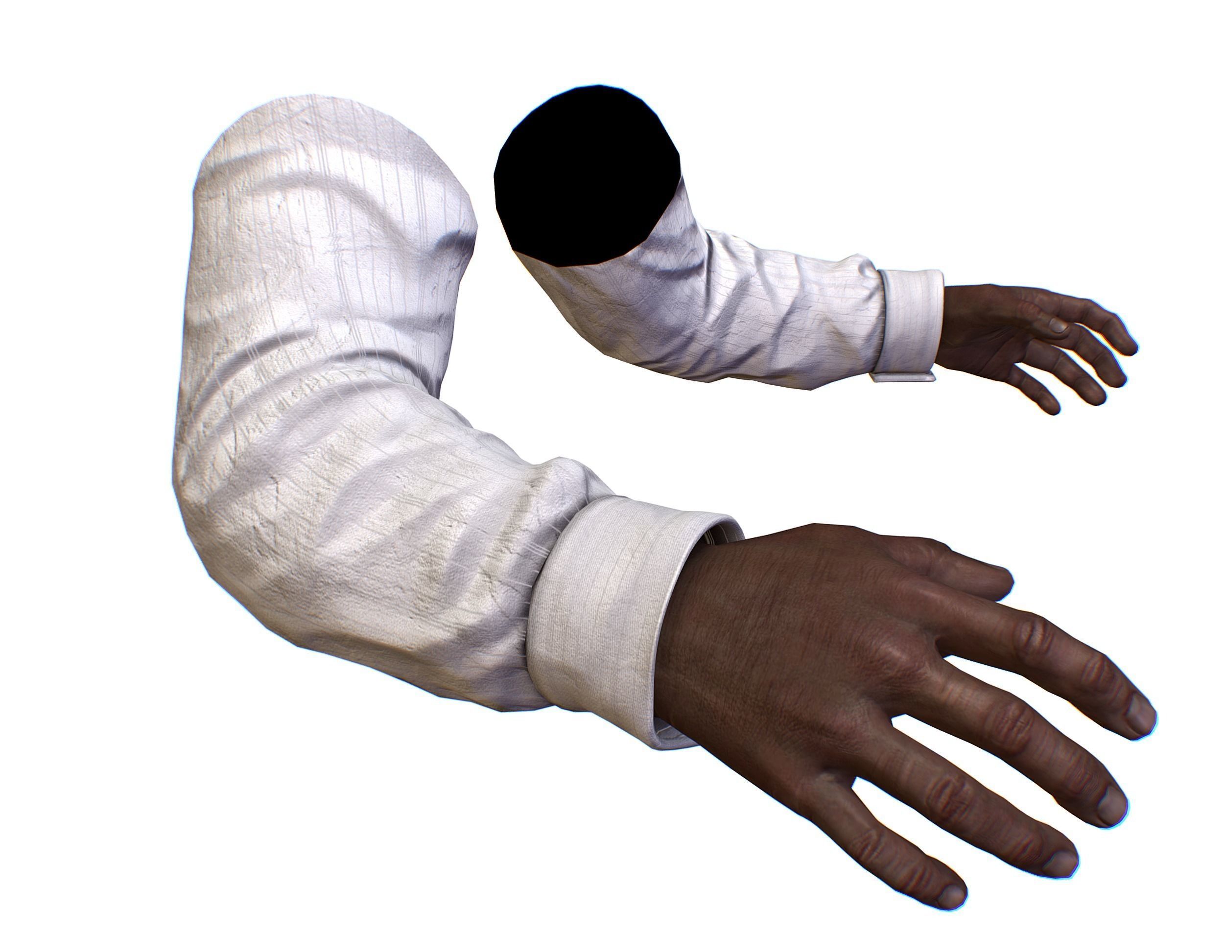 First Person Arms shirt FPS RIGGED animated Low-poly 3D model_47