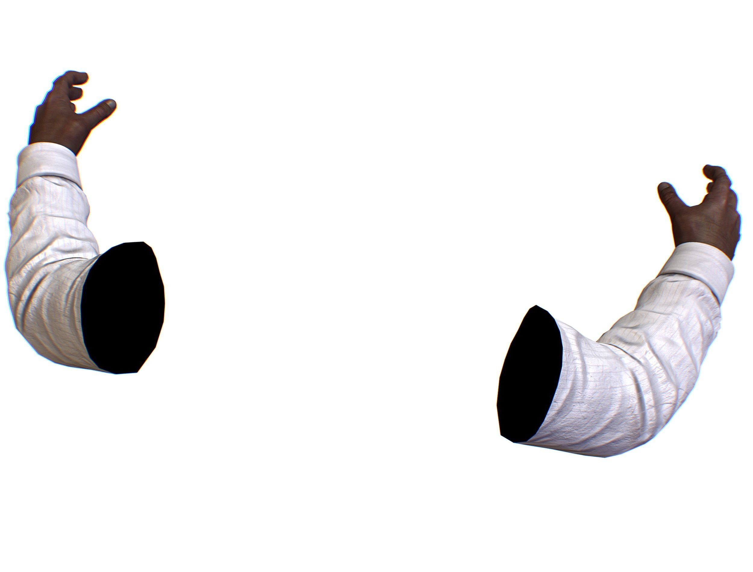 First Person Arms shirt FPS RIGGED animated Low-poly 3D model_56