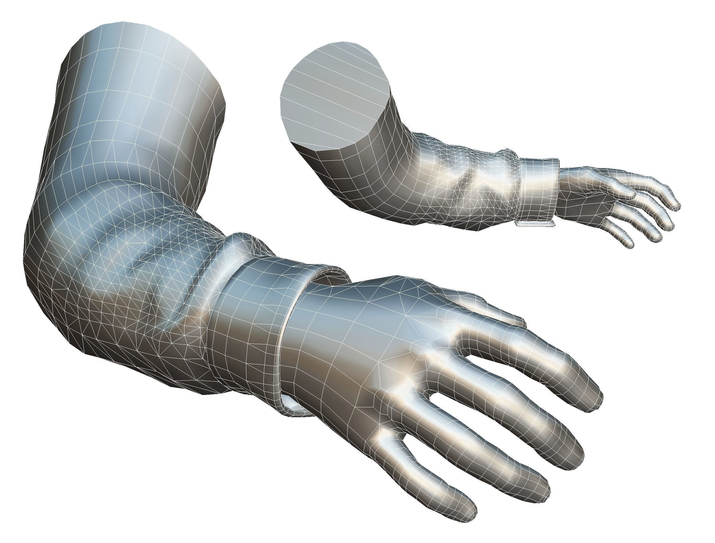 First Person Arms shirt FPS RIGGED animated Low-poly 3D model_60