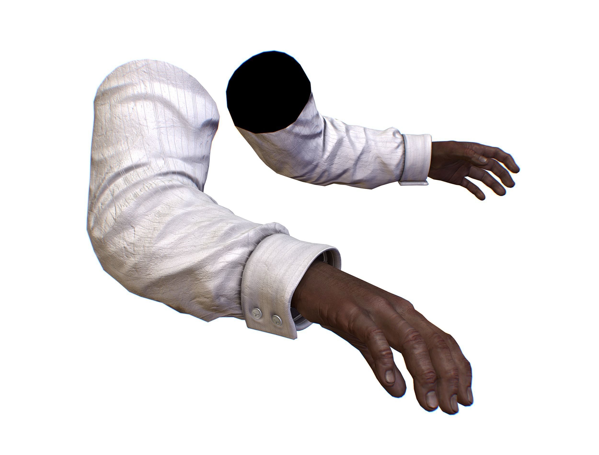 First Person Arms shirt FPS RIGGED animated Low-poly 3D model_12