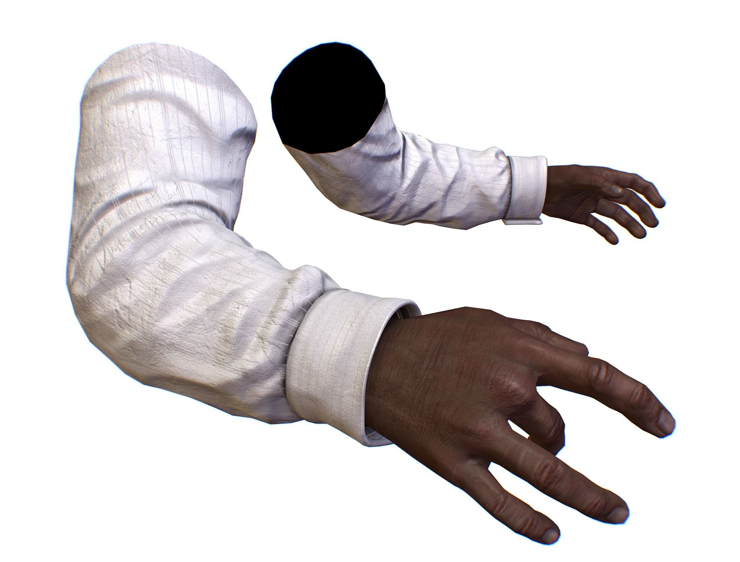 First Person Arms shirt FPS RIGGED animated Low-poly 3D model_37