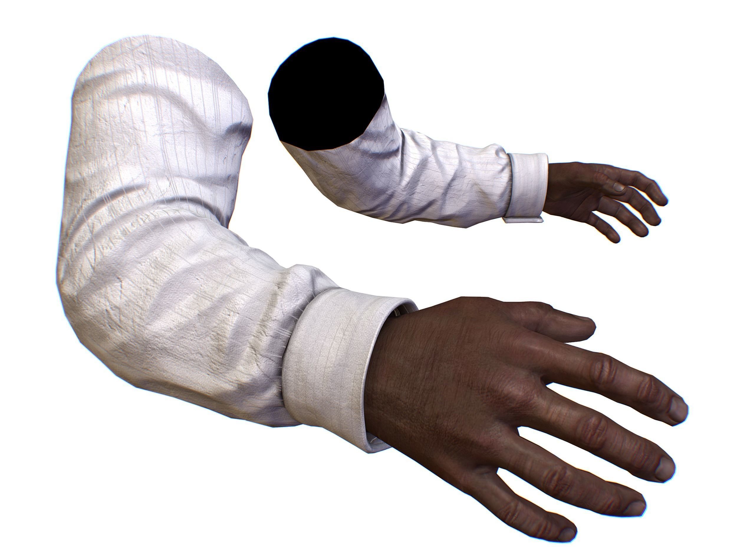 First Person Arms shirt FPS RIGGED animated Low-poly 3D model_11