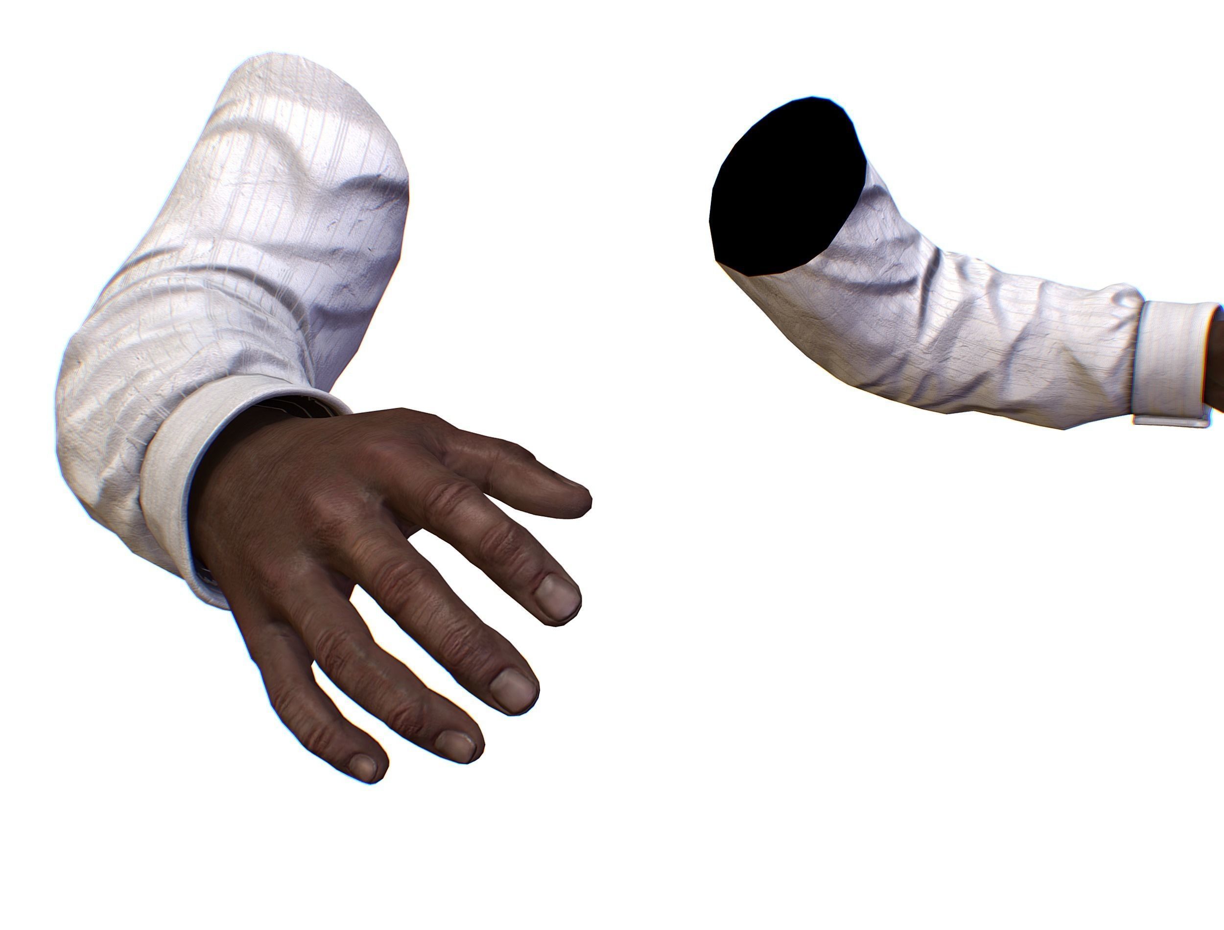 First Person Arms shirt FPS RIGGED animated Low-poly 3D model_44