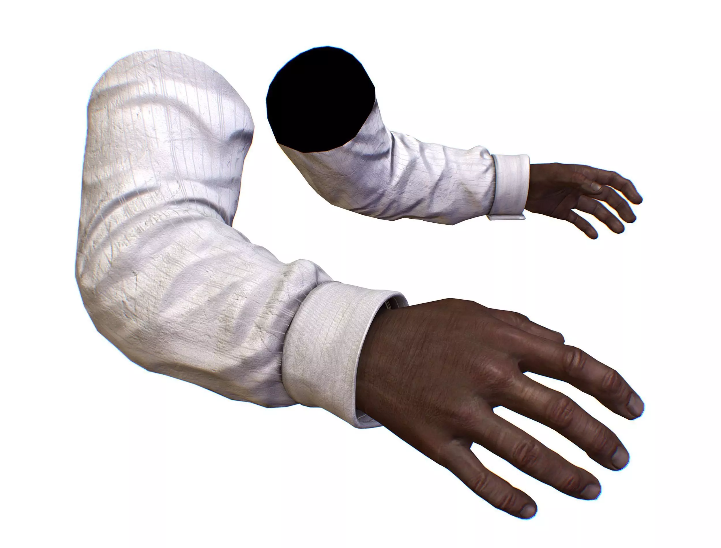 First Person Arms shirt FPS RIGGED animated Low-poly 3D model_0