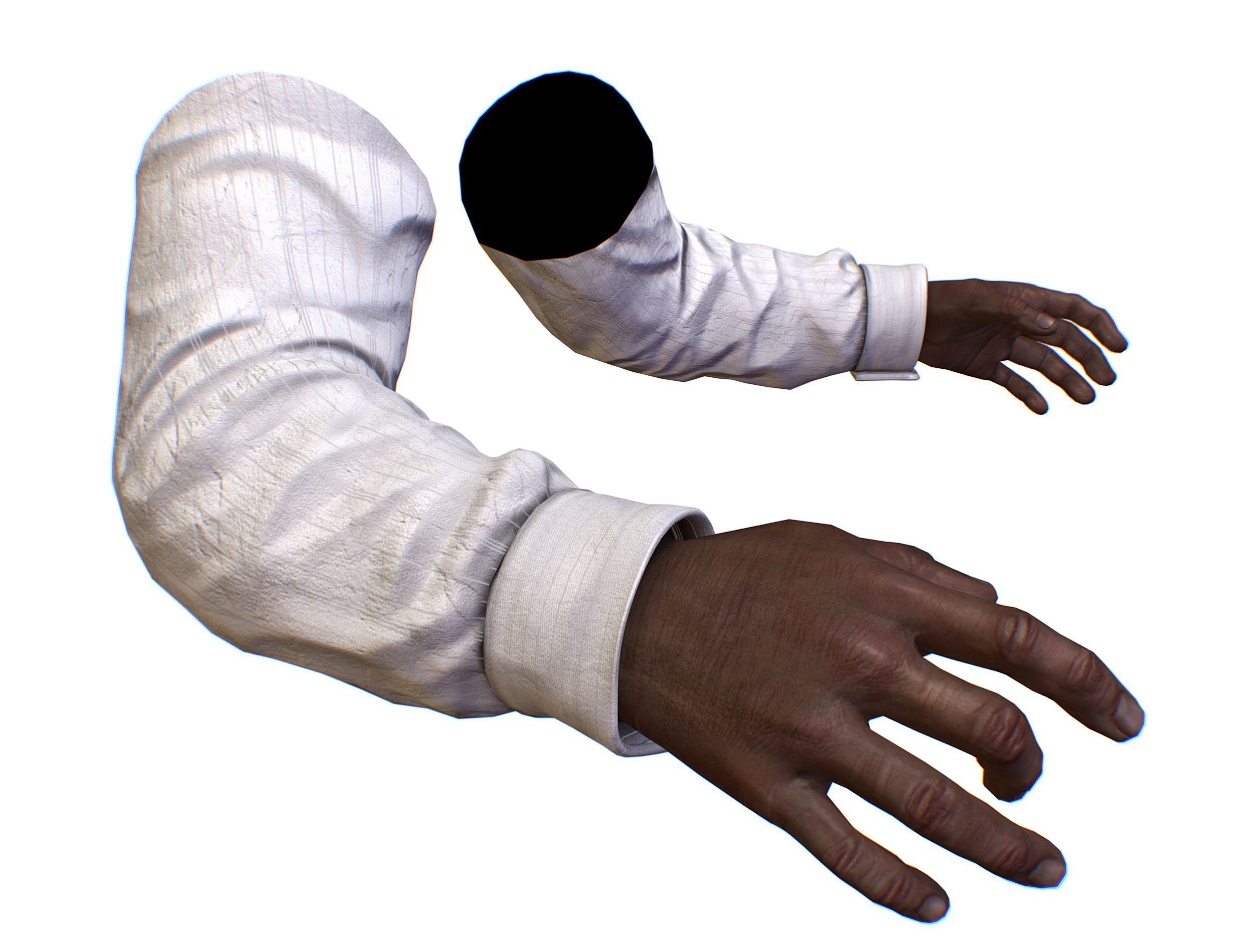 First Person Arms shirt FPS RIGGED animated Low-poly 3D model_39