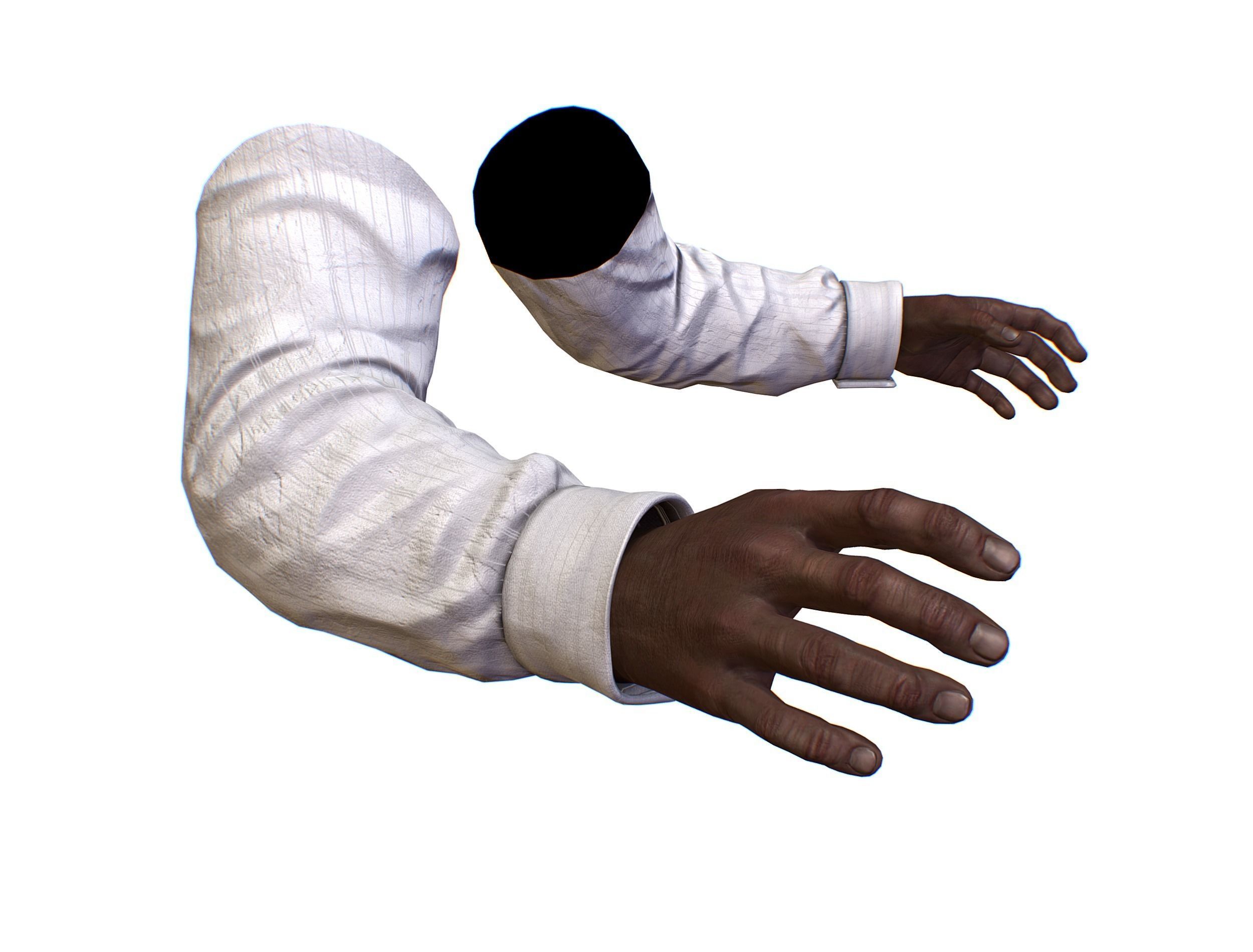 First Person Arms shirt FPS RIGGED animated Low-poly 3D model_19