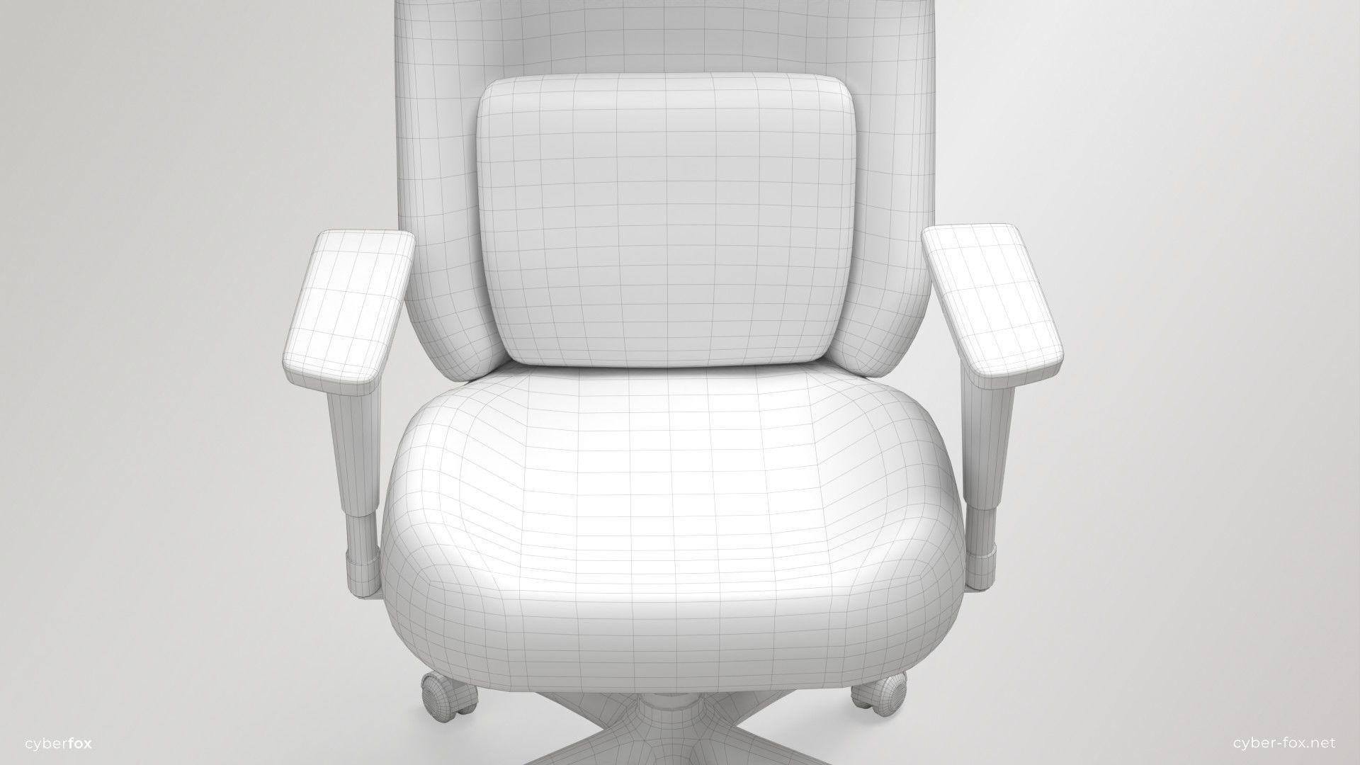 Gaming Chair In 3 Colors Low-poly 3D model_25