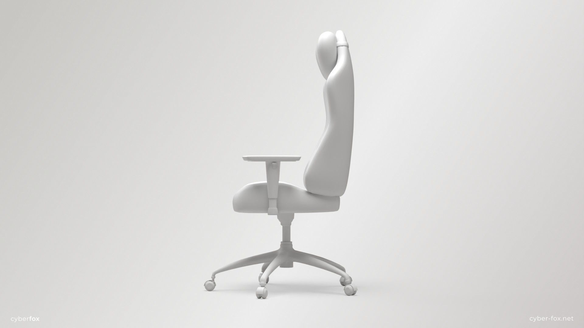 Gaming Chair In 3 Colors Low-poly 3D model_27