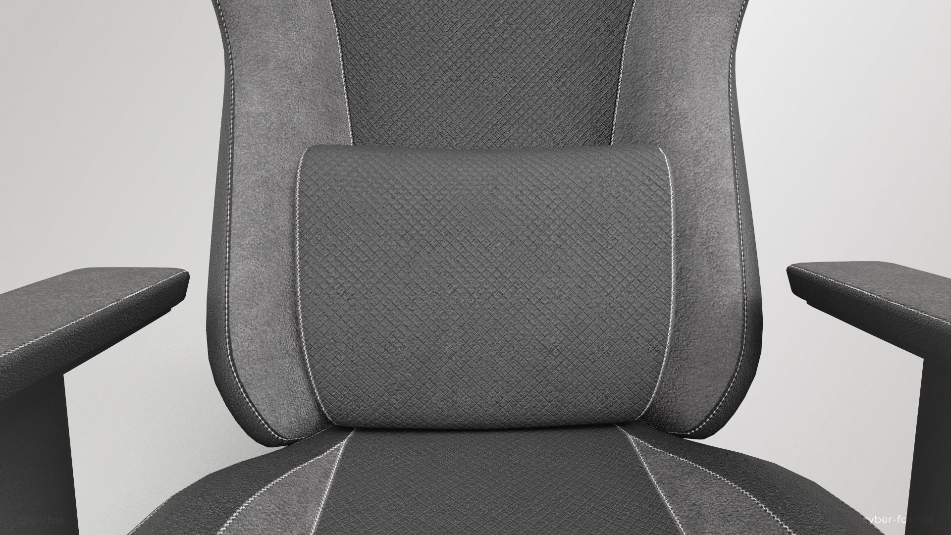 Gaming Chair In 3 Colors Low-poly 3D model_8