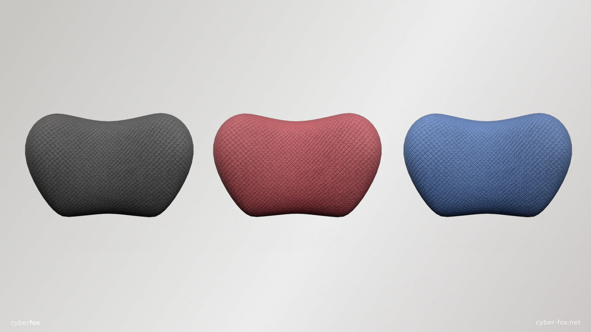 Gaming Chair In 3 Colors Low-poly 3D model_19