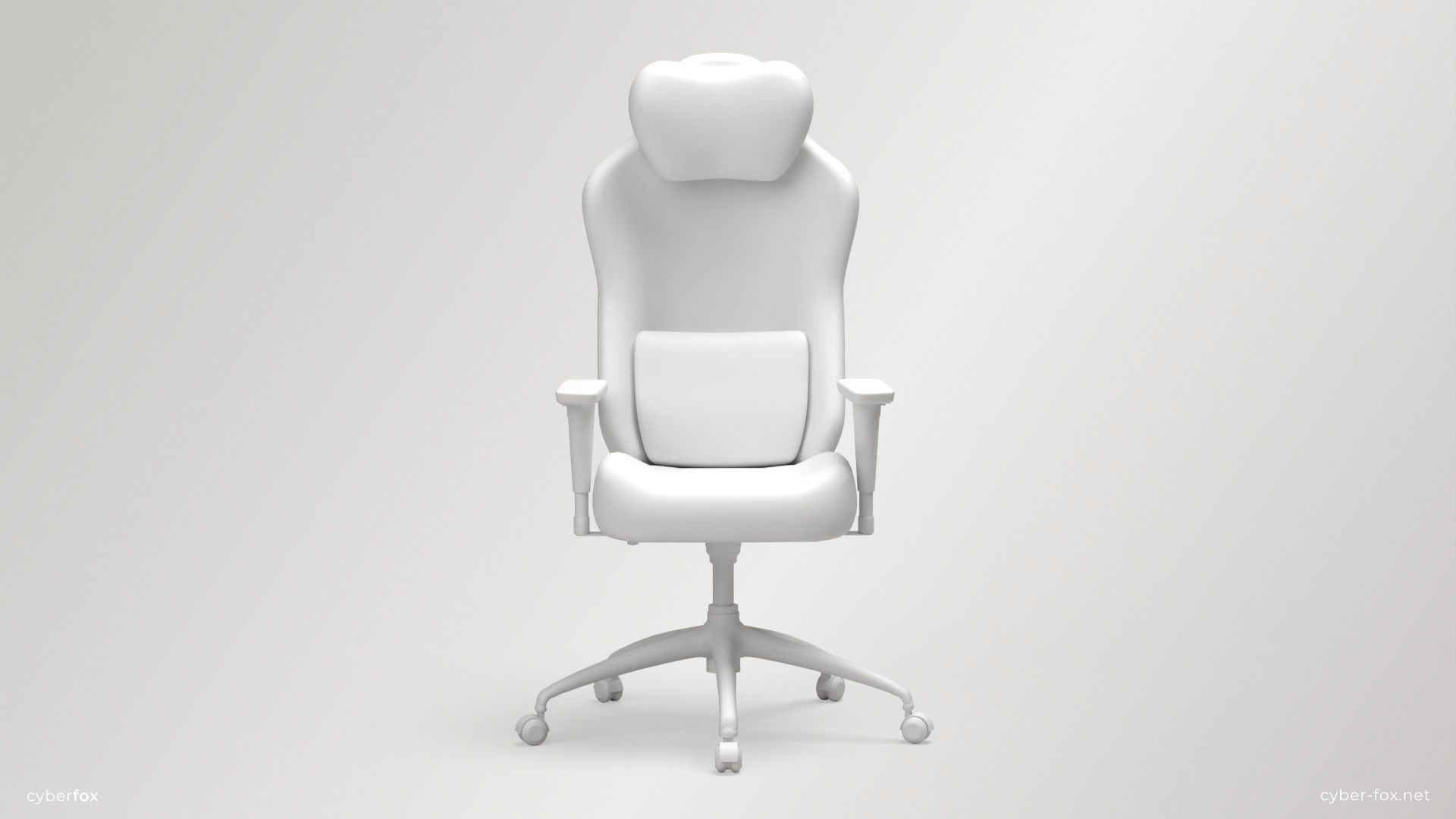 Gaming Chair In 3 Colors Low-poly 3D model_23