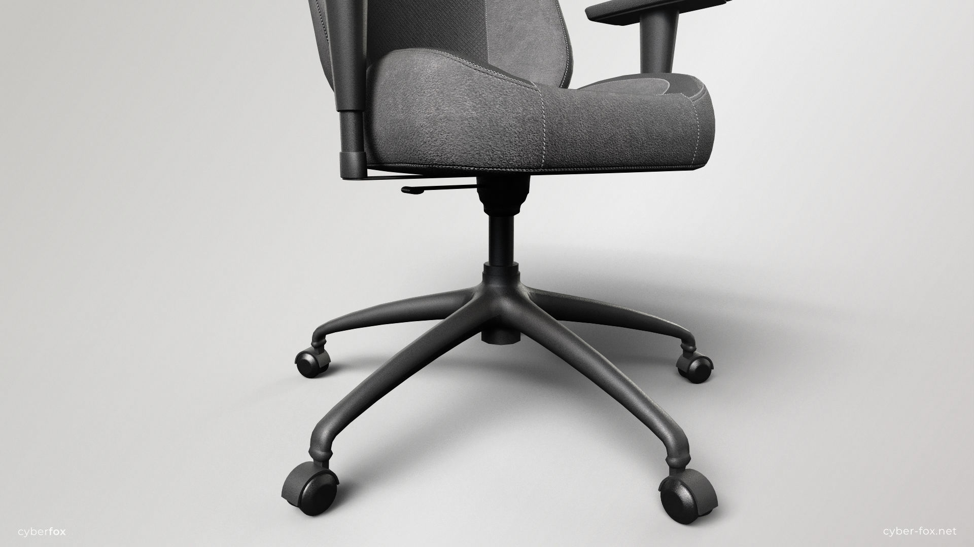 Gaming Chair In 3 Colors Low-poly 3D model_9