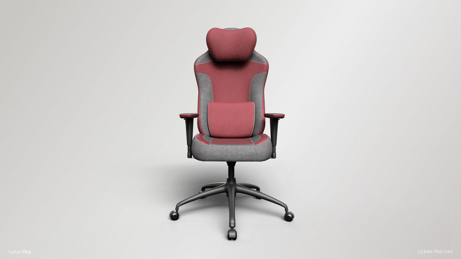 Gaming Chair In 3 Colors Low-poly 3D model_12