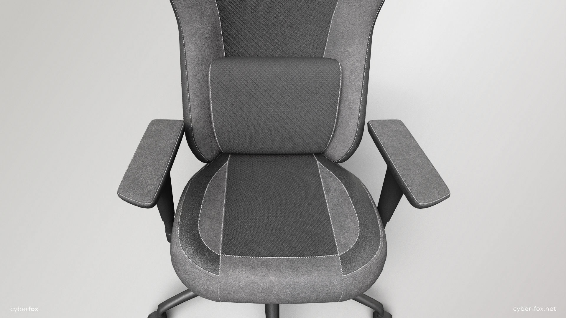 Gaming Chair In 3 Colors Low-poly 3D model_6