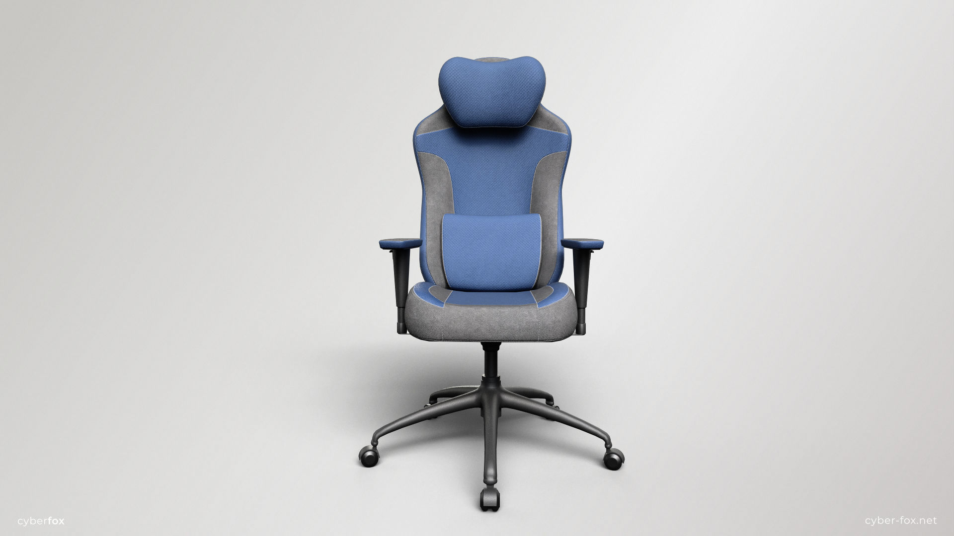 Gaming Chair In 3 Colors Low-poly 3D model_11