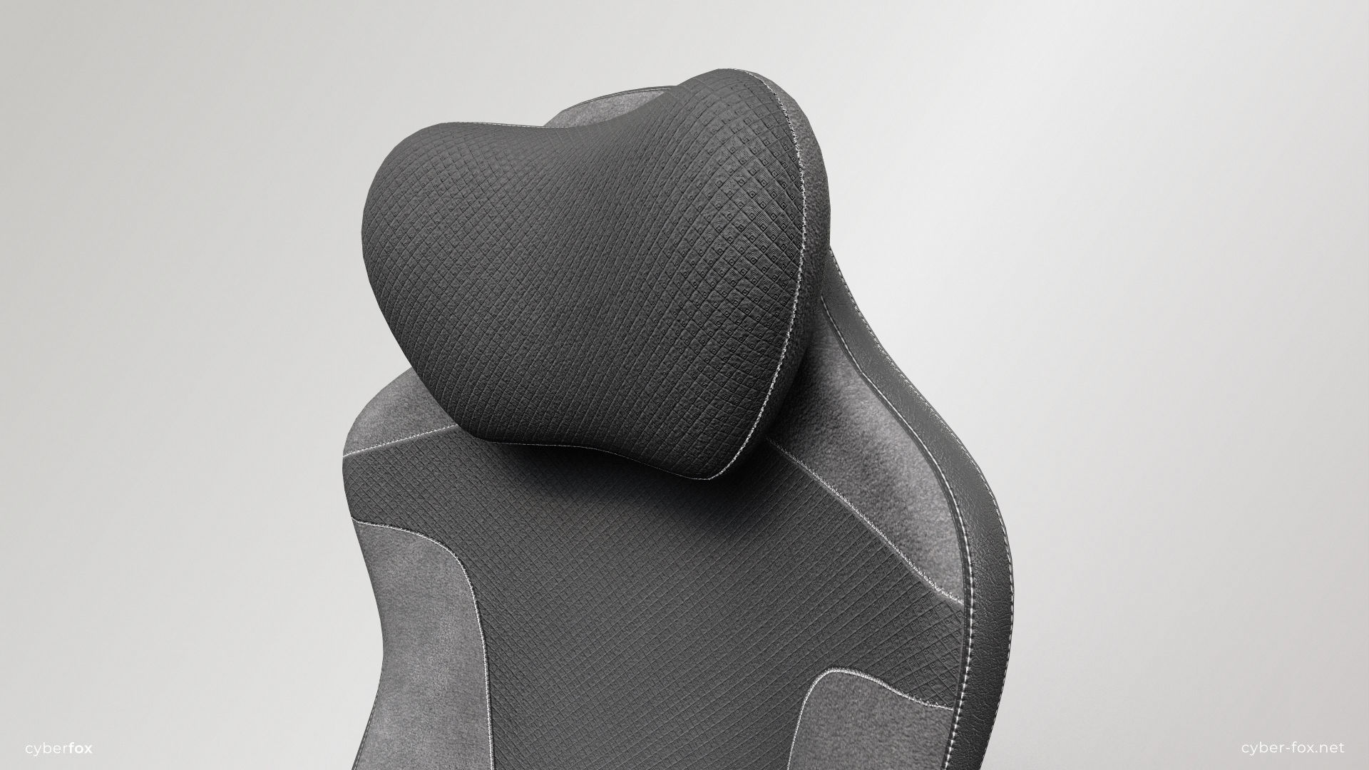 Gaming Chair In 3 Colors Low-poly 3D model_7