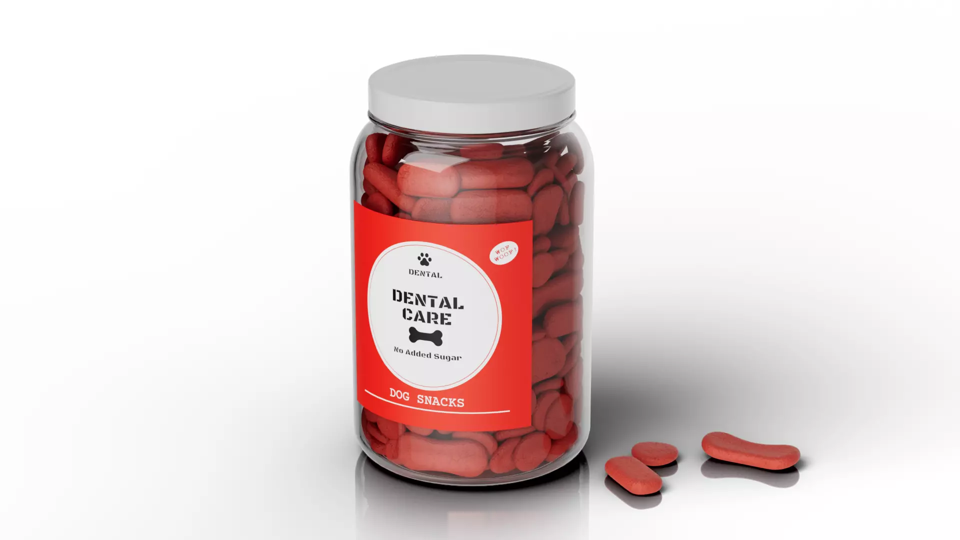 Dog Snacks glass jar Low-poly 3D model