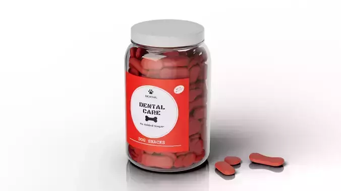 Dog Snacks glass jar