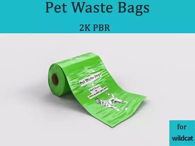 Animal accessories Pet Waste Bags 4K PBR