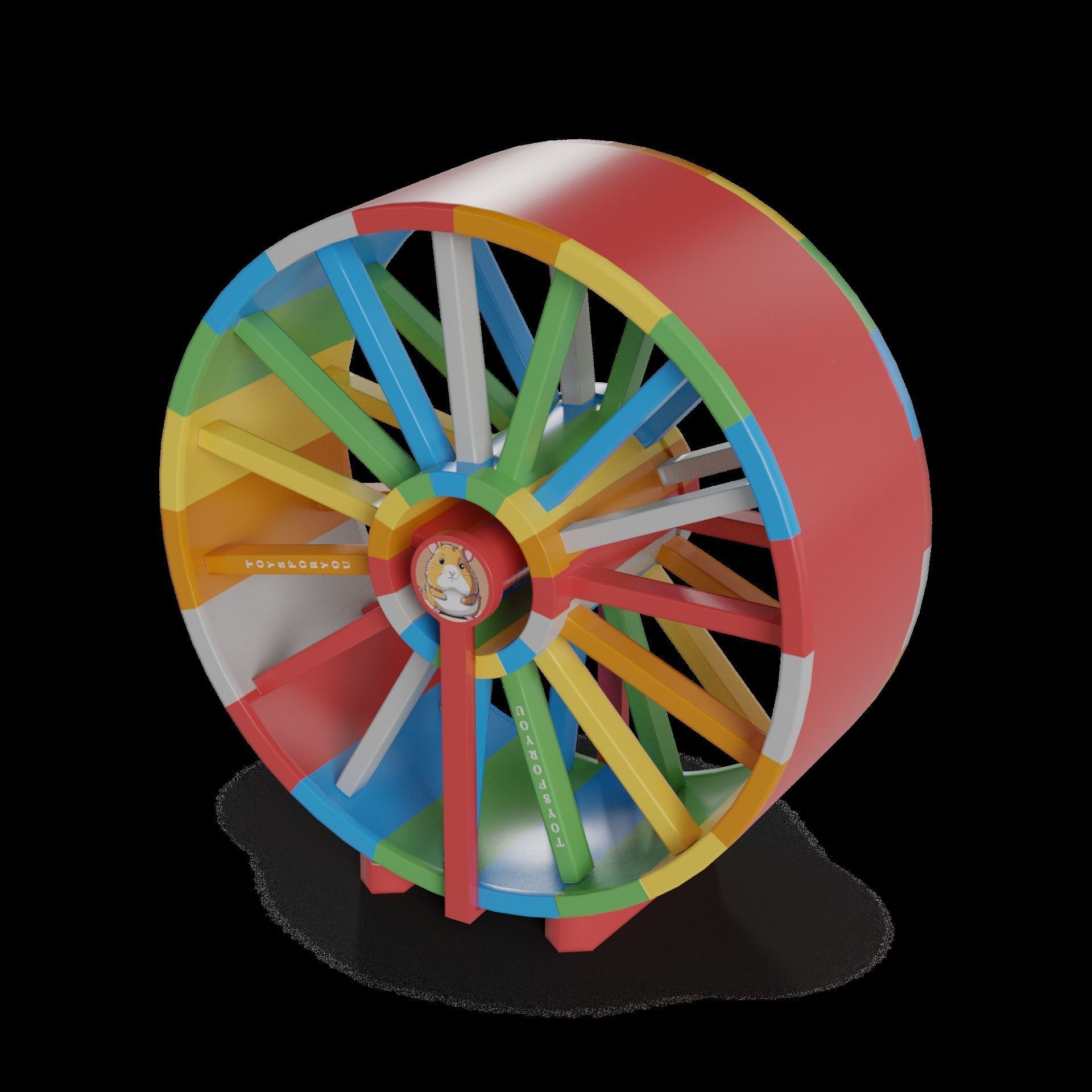 Animal accessories Hamster Wheel Low-poly 3D model_1