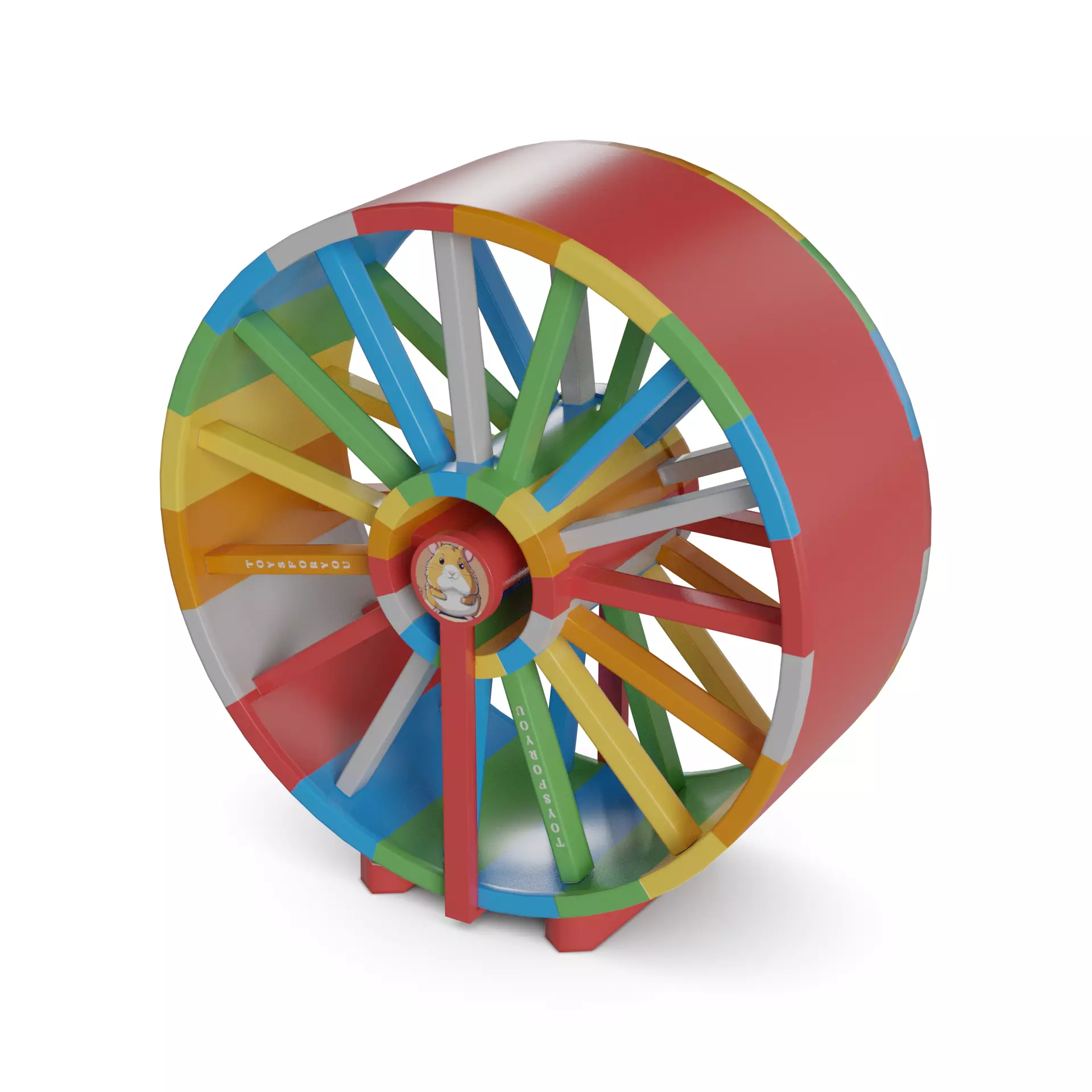 Animal accessories Hamster Wheel Low-poly 3D model_0