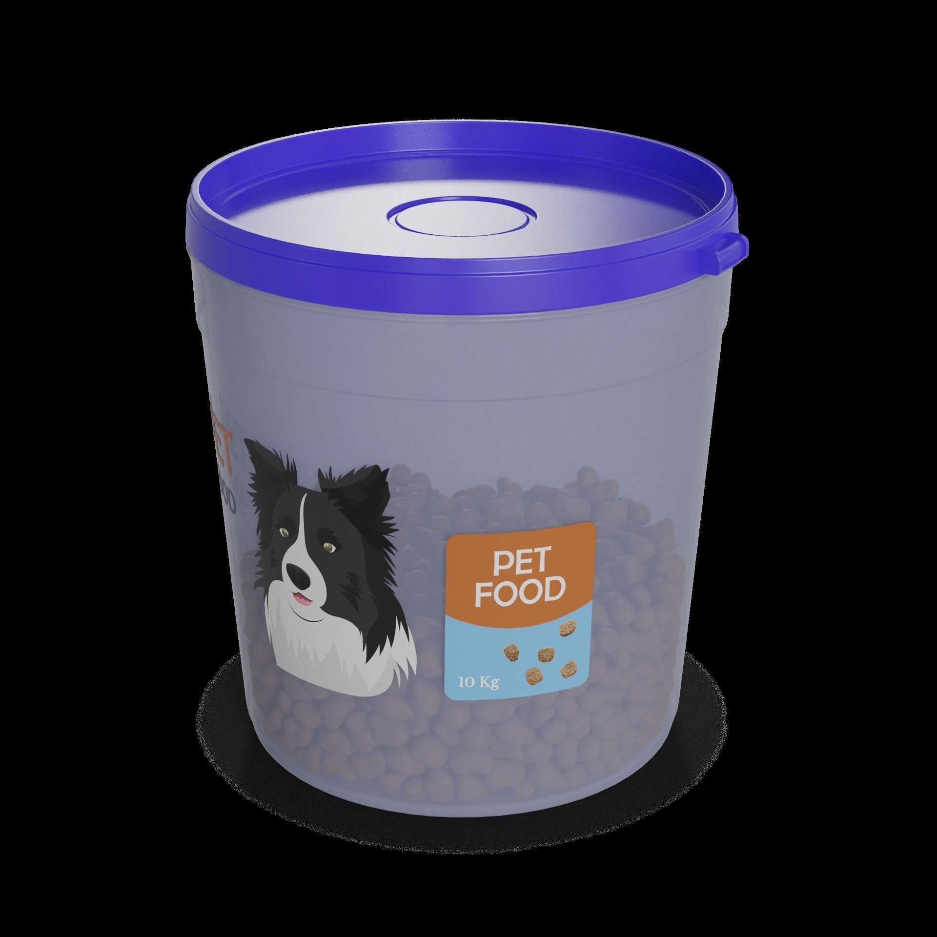 Animal accessories Pet Food Container 3D model_1
