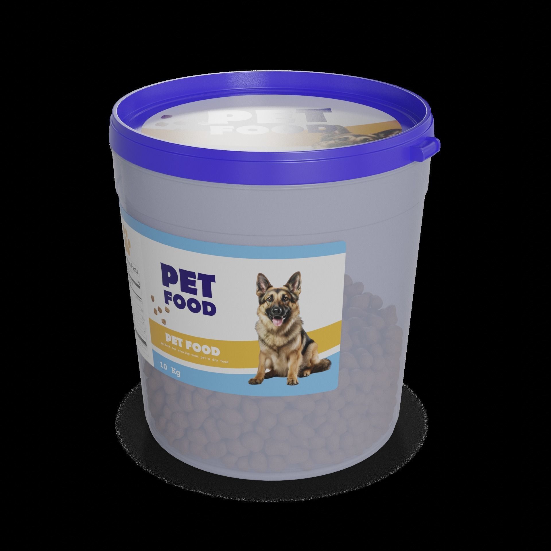 Animal accessories Pet Food Container 3D model_1