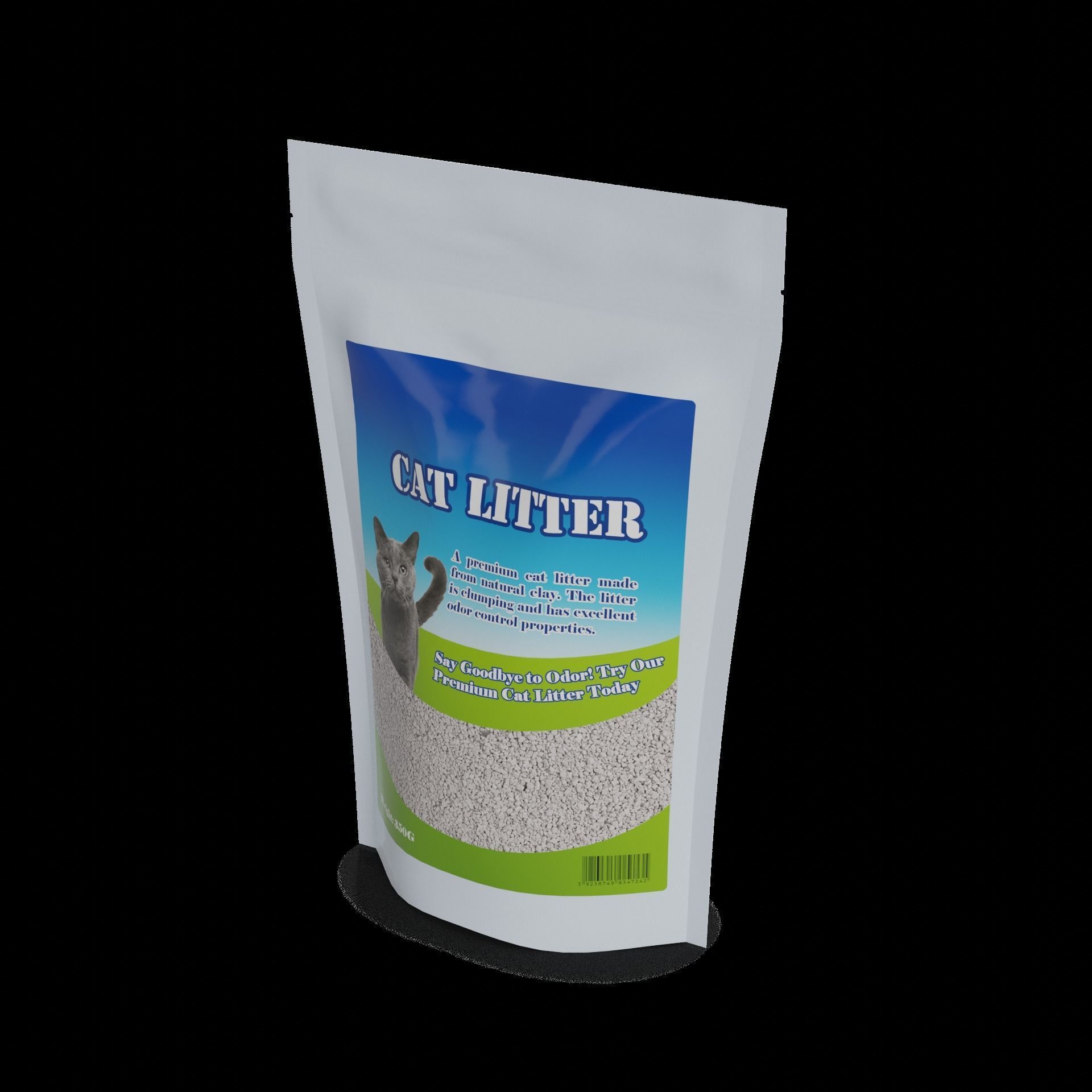 Pet accessories Cat Litter Low-poly 3D model_1